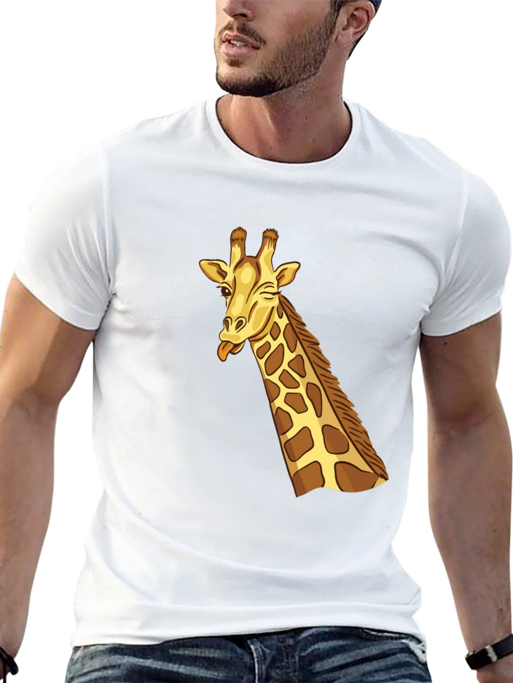 Funny Giraffe T-Shirt - Cartoon Animal Tee