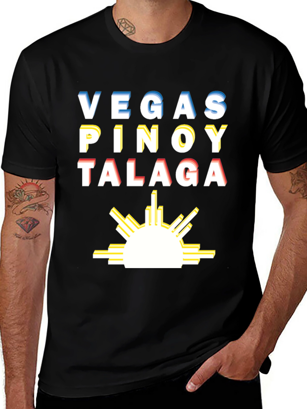 Vegas Pinoy Talaga Graphic T-Shirt