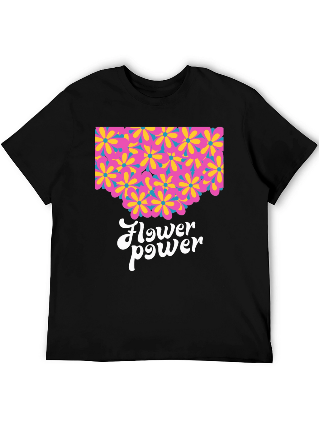 Retro Flower Power Graphic T-Shirt