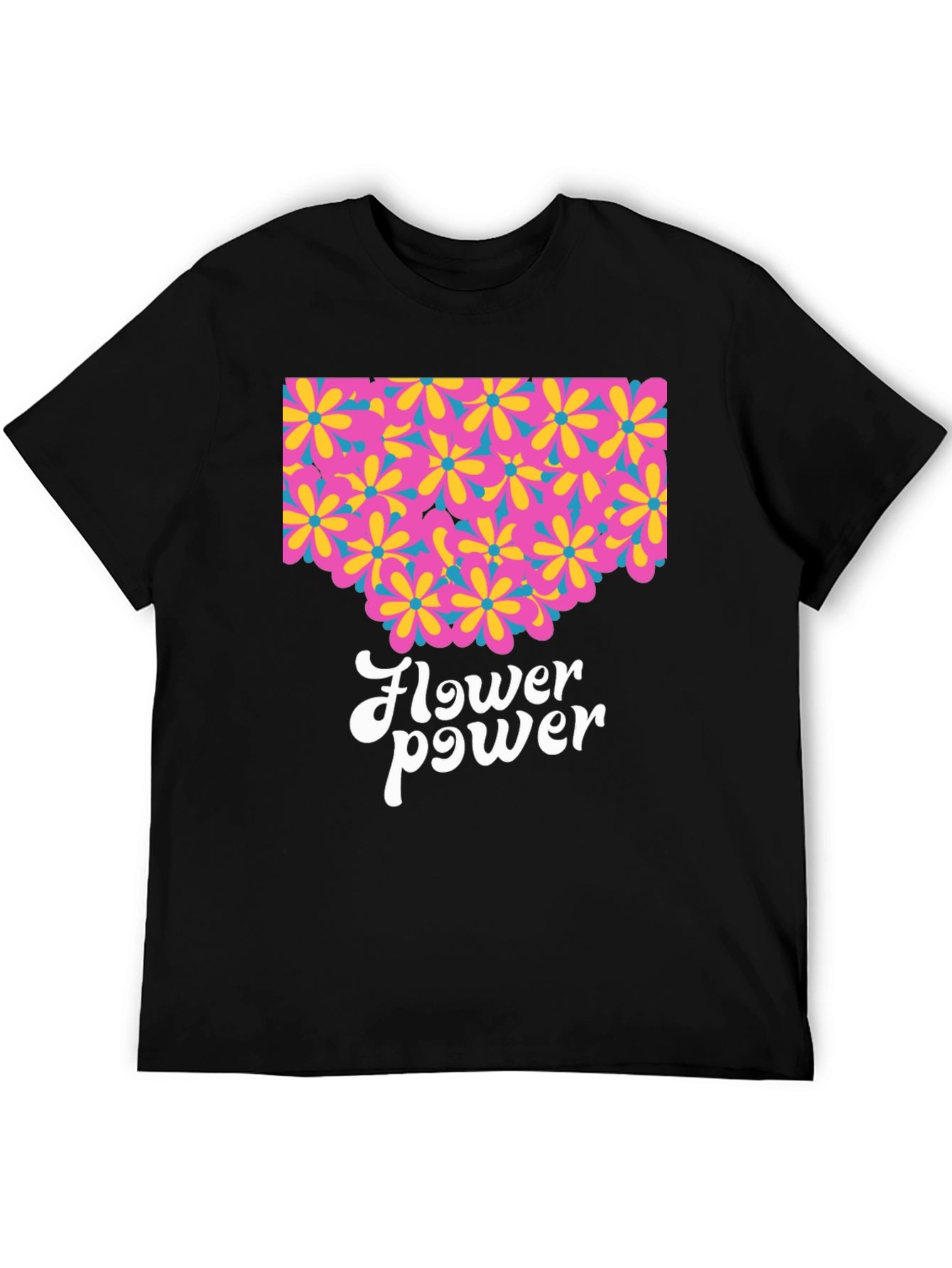 Retro Flower Power Graphic T-Shirt