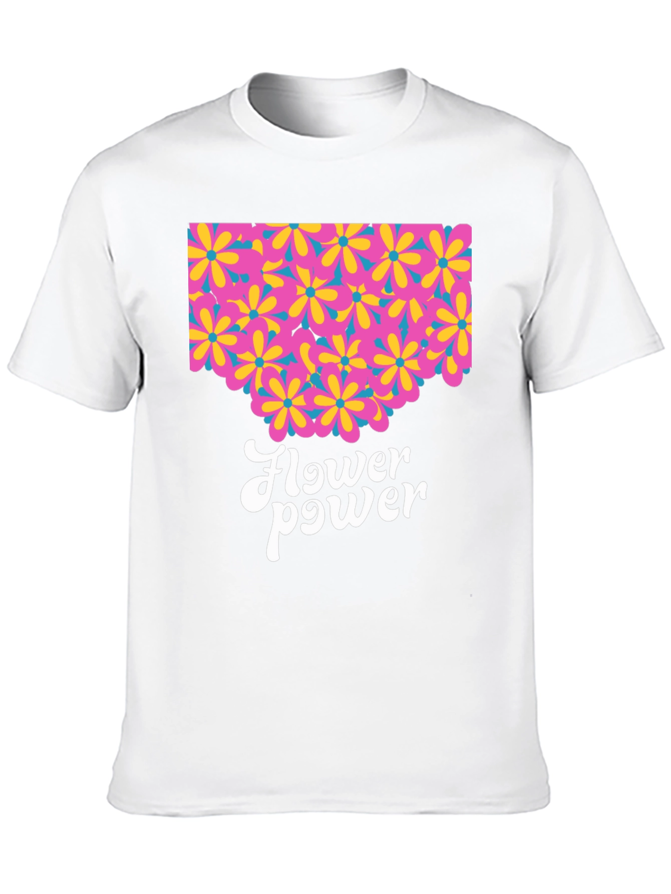Retro Flower Power Graphic T-Shirt