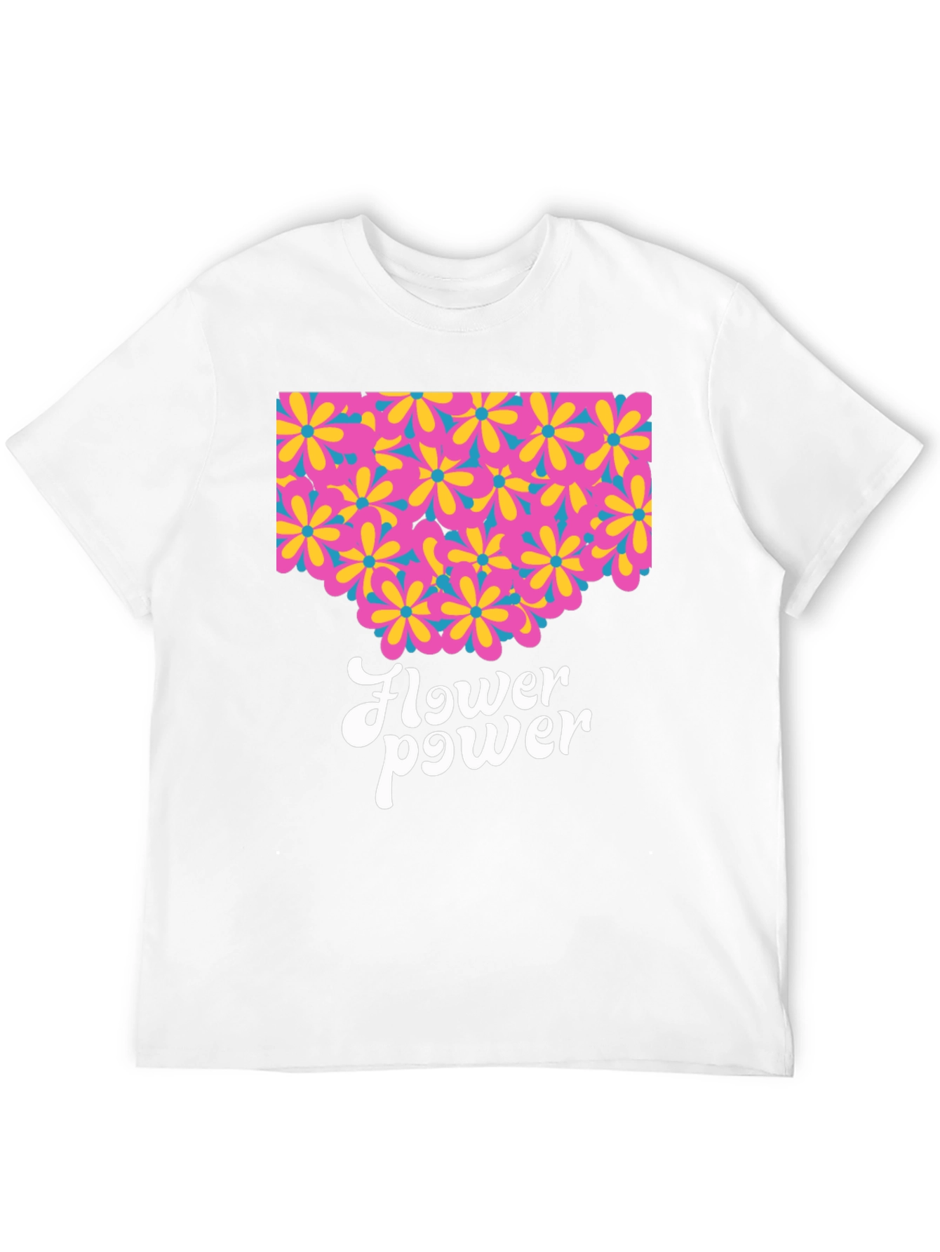 Retro Flower Power Graphic T-Shirt