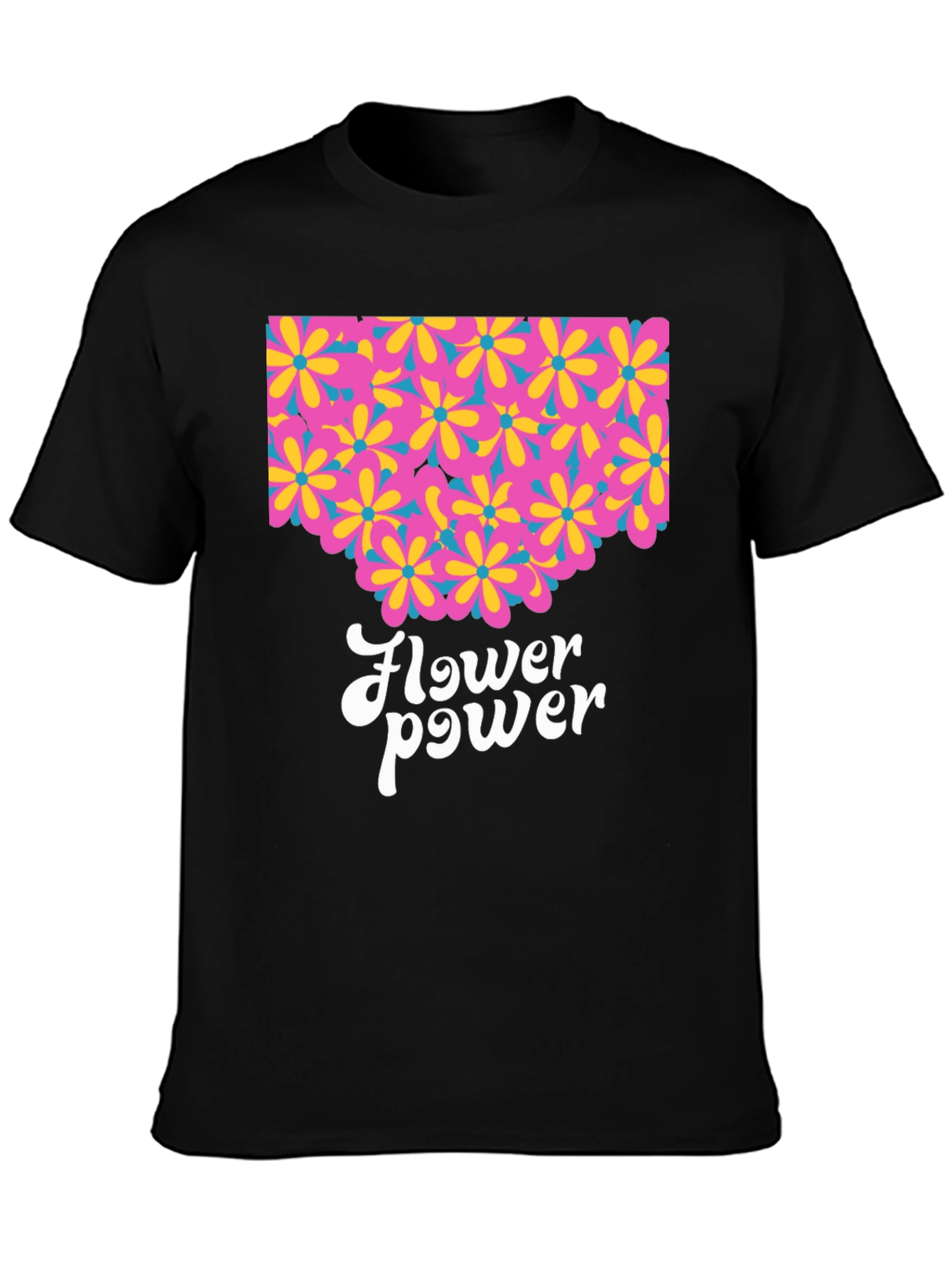 Retro Flower Power Graphic T-Shirt