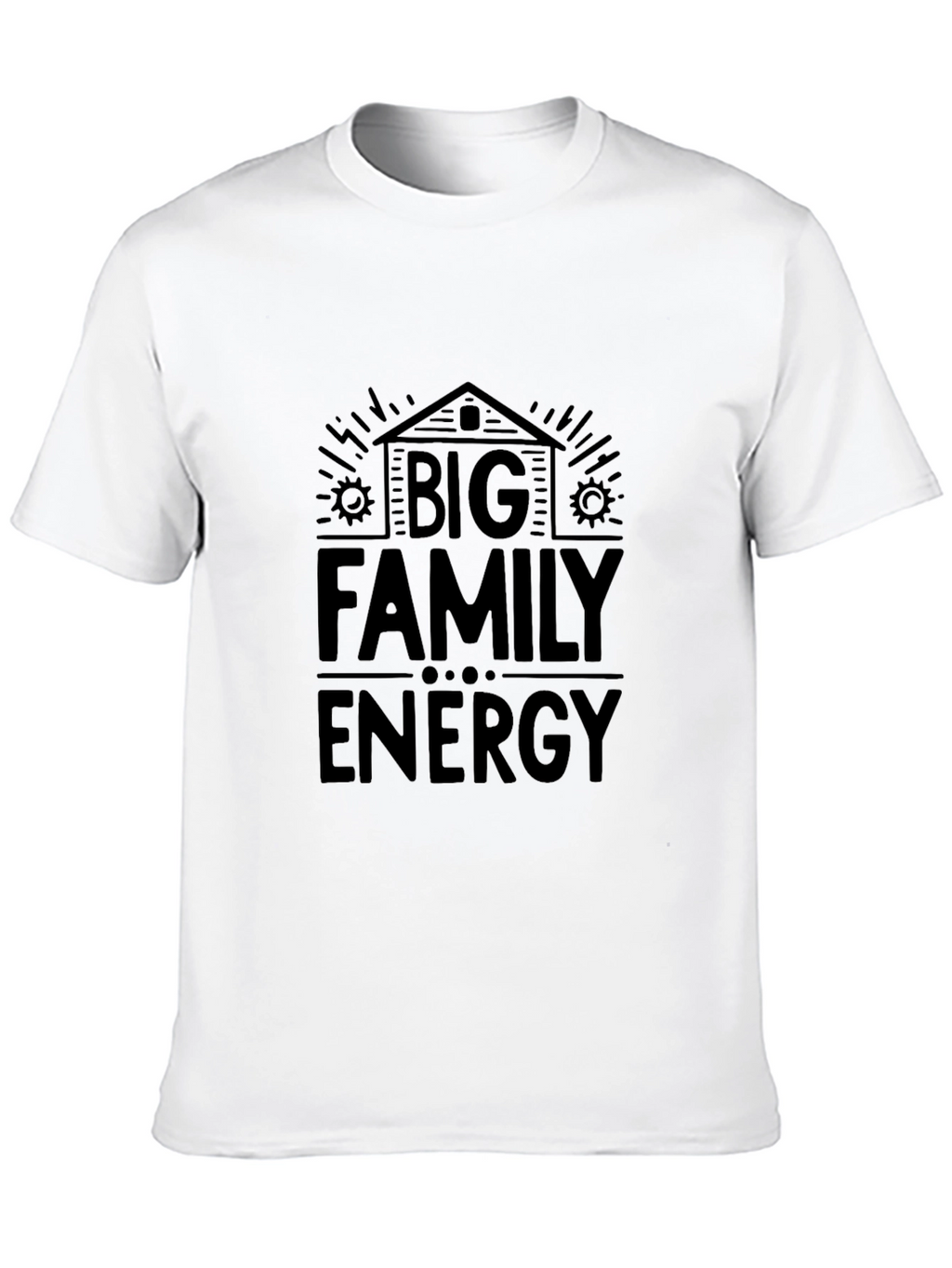 Big Family Energy Black Tee Shirt