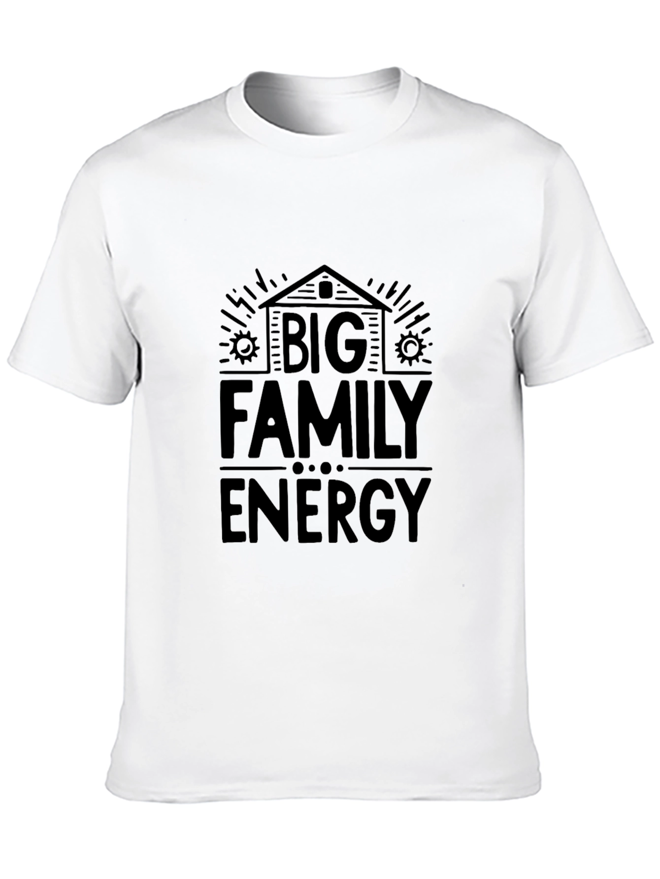 Big Family Energy Black Tee Shirt