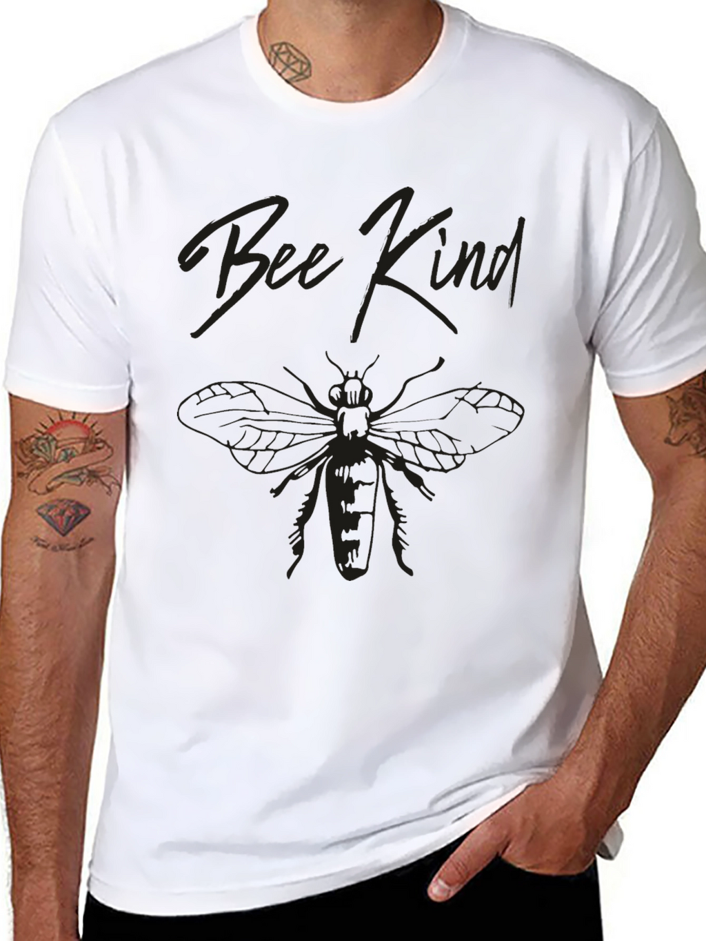 Bee Kind Graphic Tee - Soft Black T-Shirt