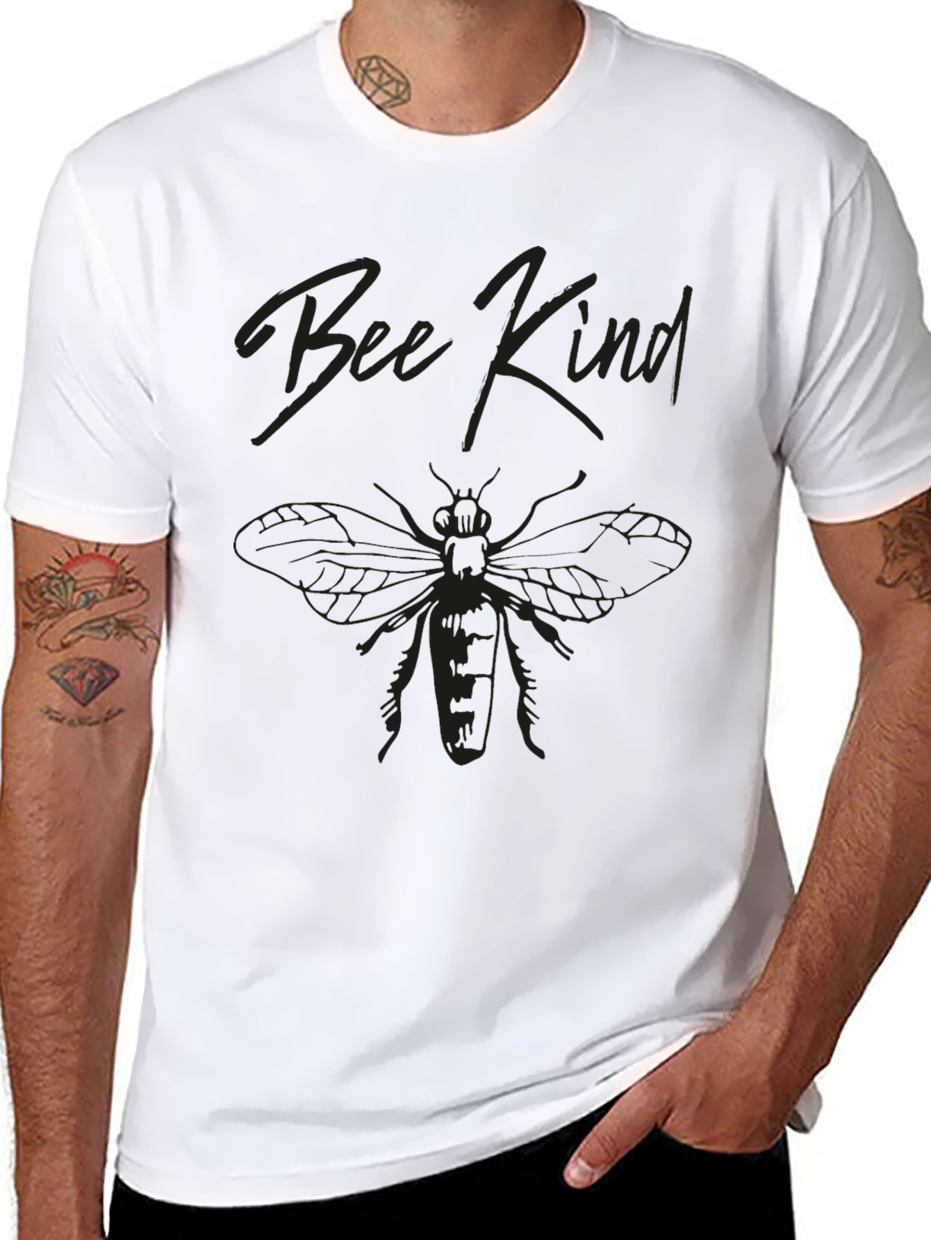 Bee Kind Graphic Tee - Soft Black T-Shirt