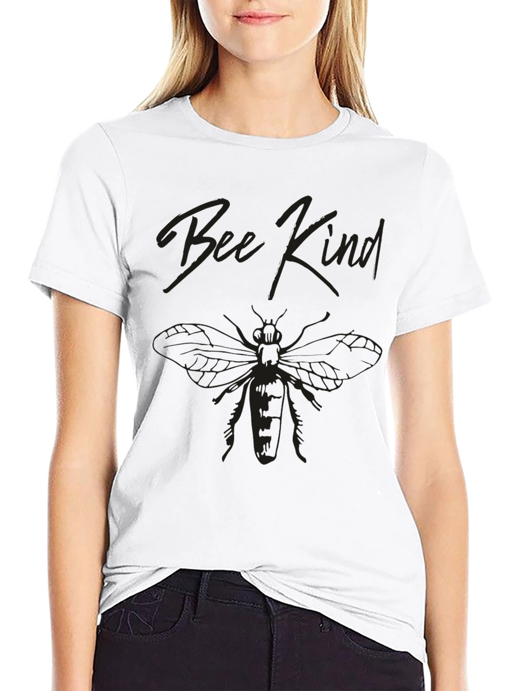 Bee Kind Graphic Tee - Soft Black T-Shirt