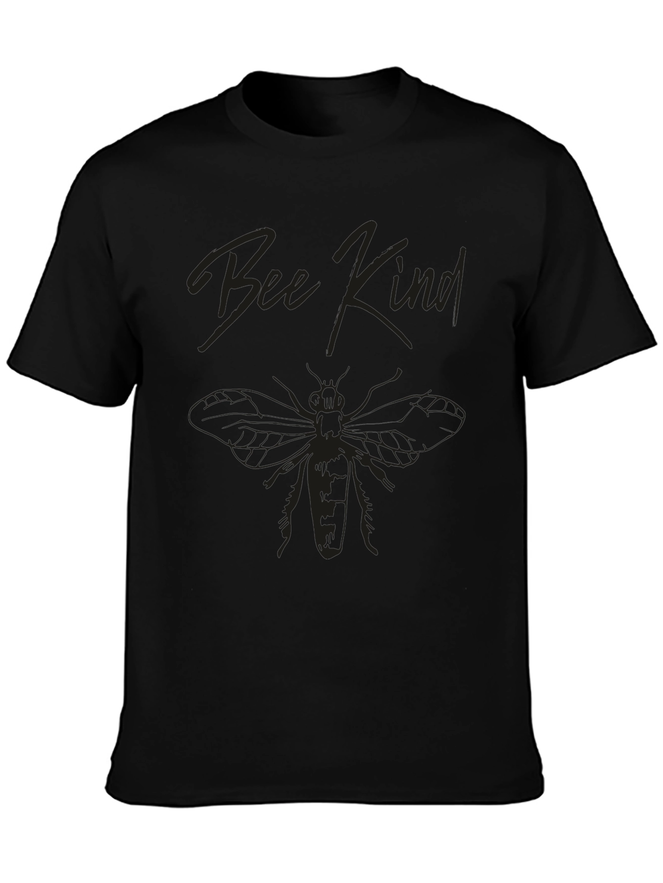 Bee Kind Graphic Tee - Soft Black T-Shirt