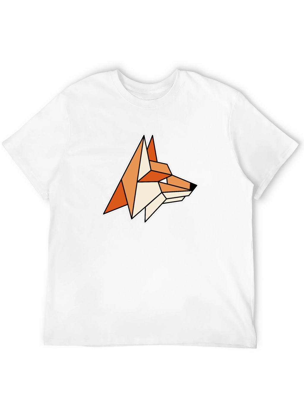 Geometric Fox Graphic Tee - Modern Animal Design