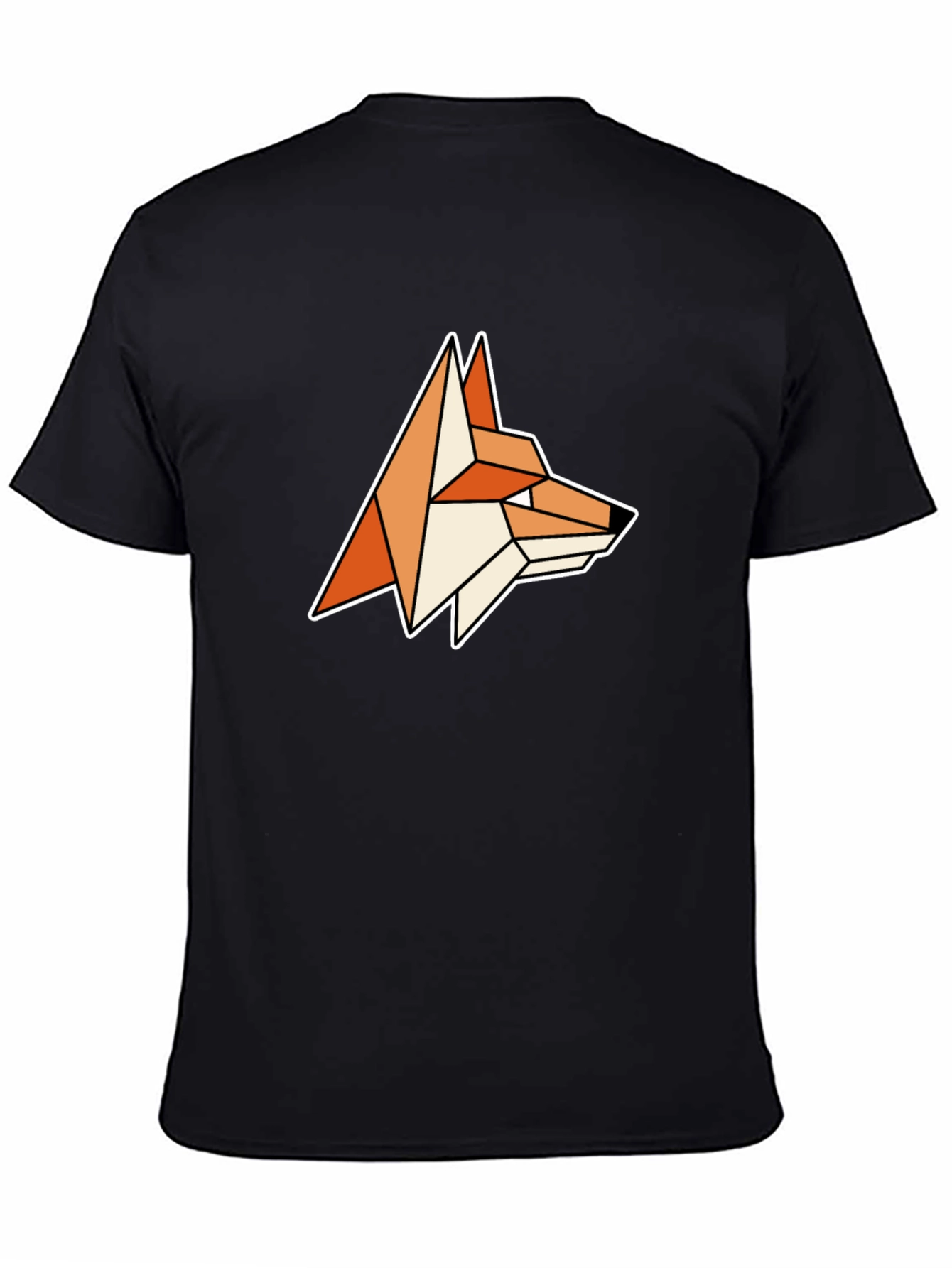 Geometric Fox Graphic Tee - Modern Animal Design