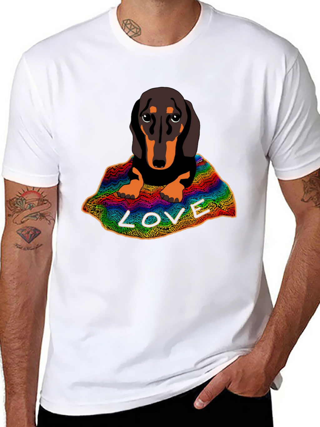 Dachshund LOVE Graphic T-Shirt