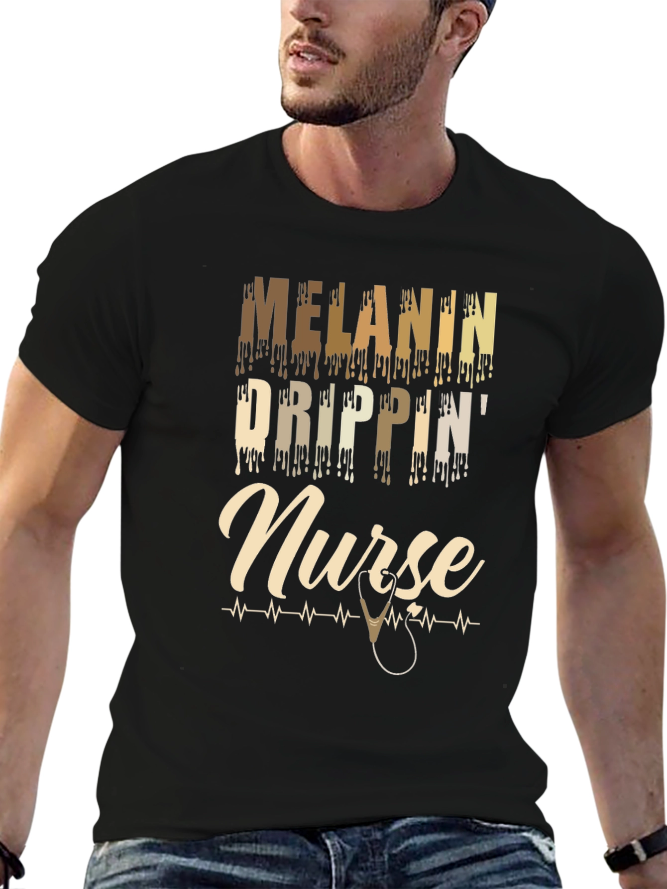 Melanin Drippin Nurse T-Shirt