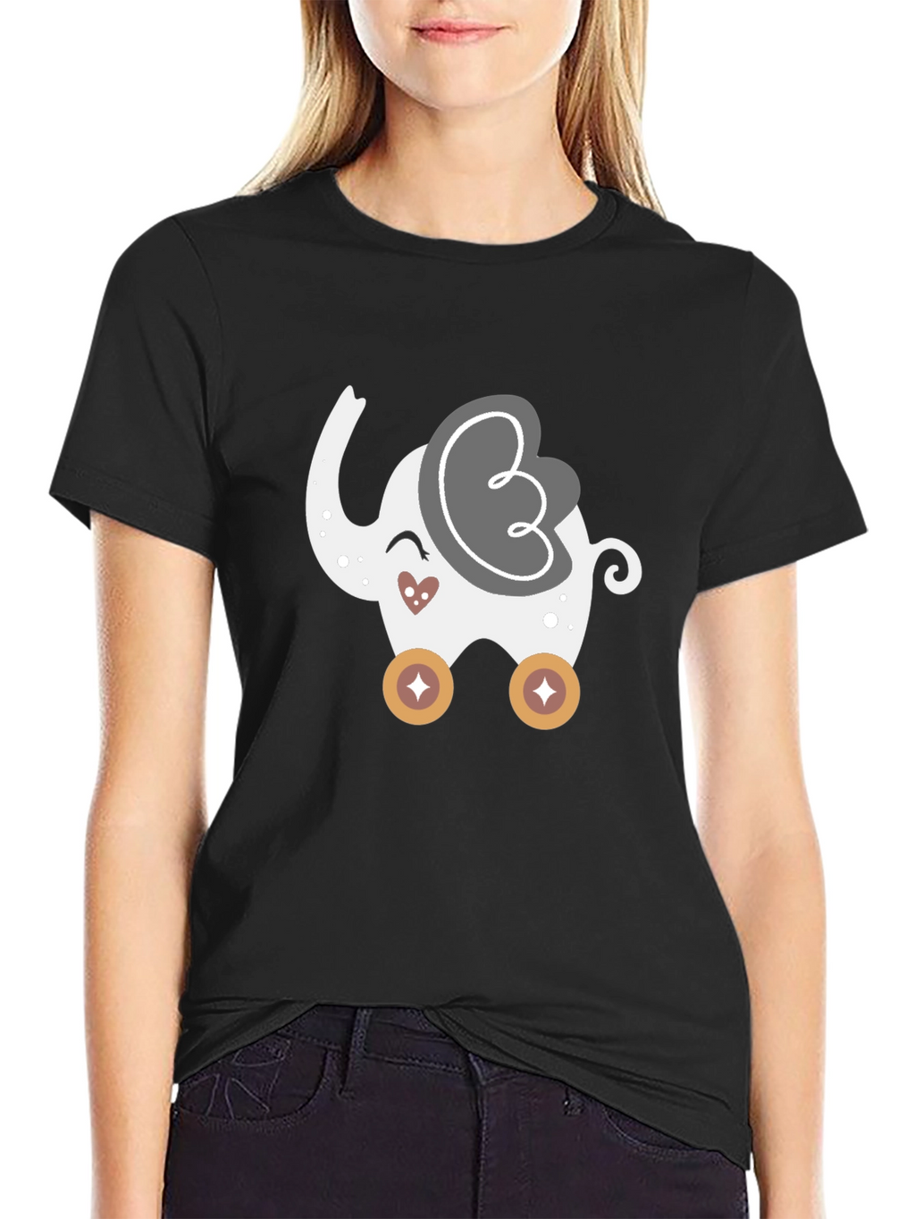 Cute Elephant Rolling Toy Graphic Tee
