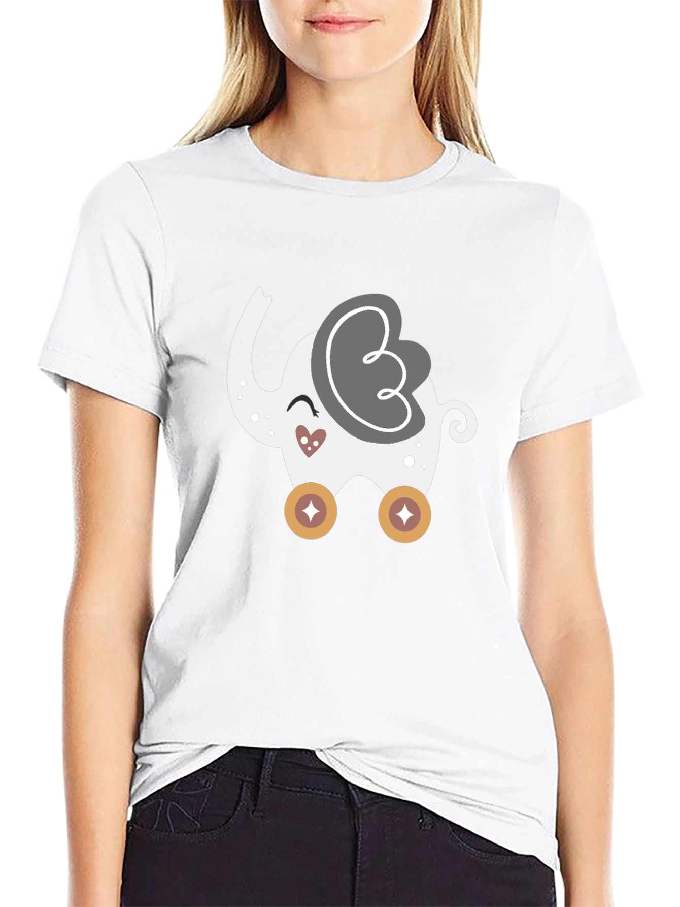 Cute Elephant Rolling Toy Graphic Tee