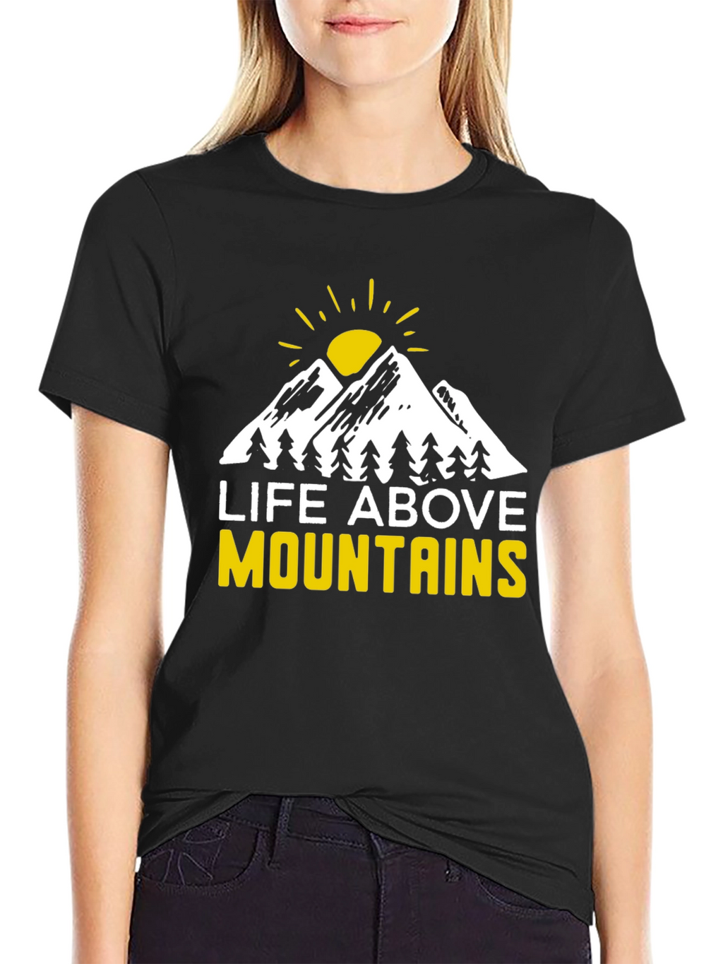Life Above Mountains Graphic Tee - Black