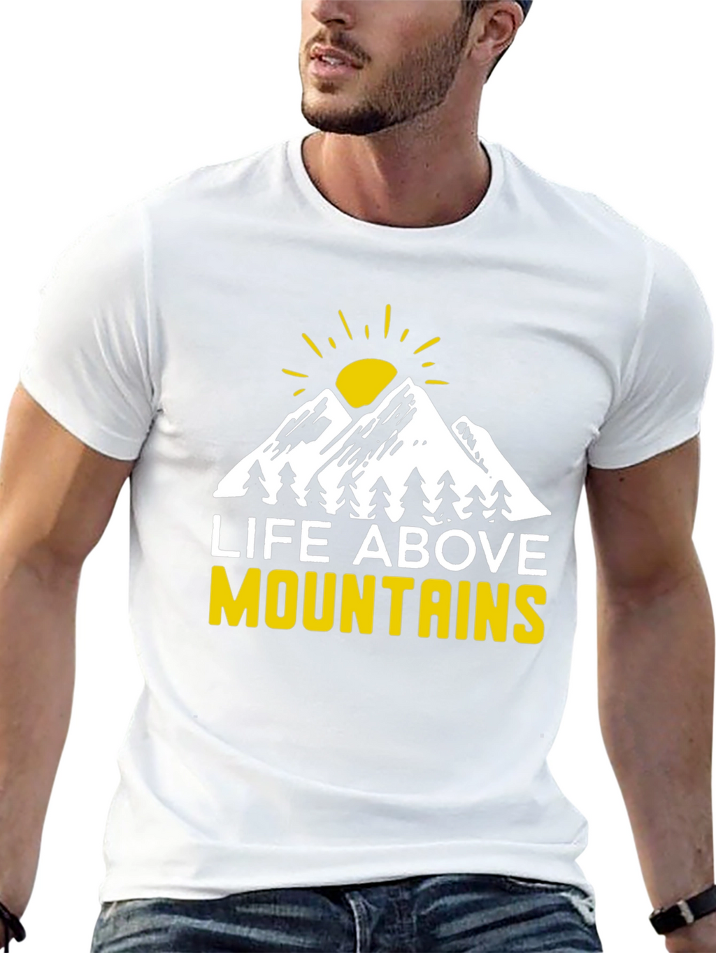 Life Above Mountains Graphic Tee - Black