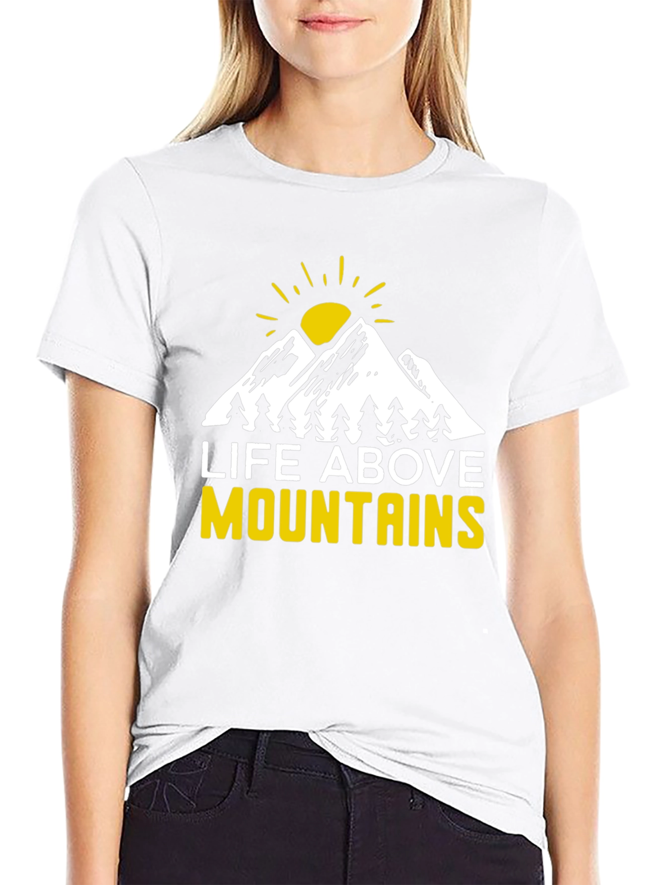 Life Above Mountains Graphic Tee - Black