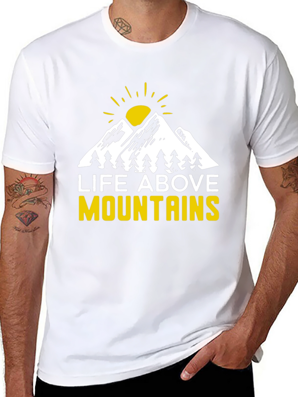 Life Above Mountains Graphic Tee - Black