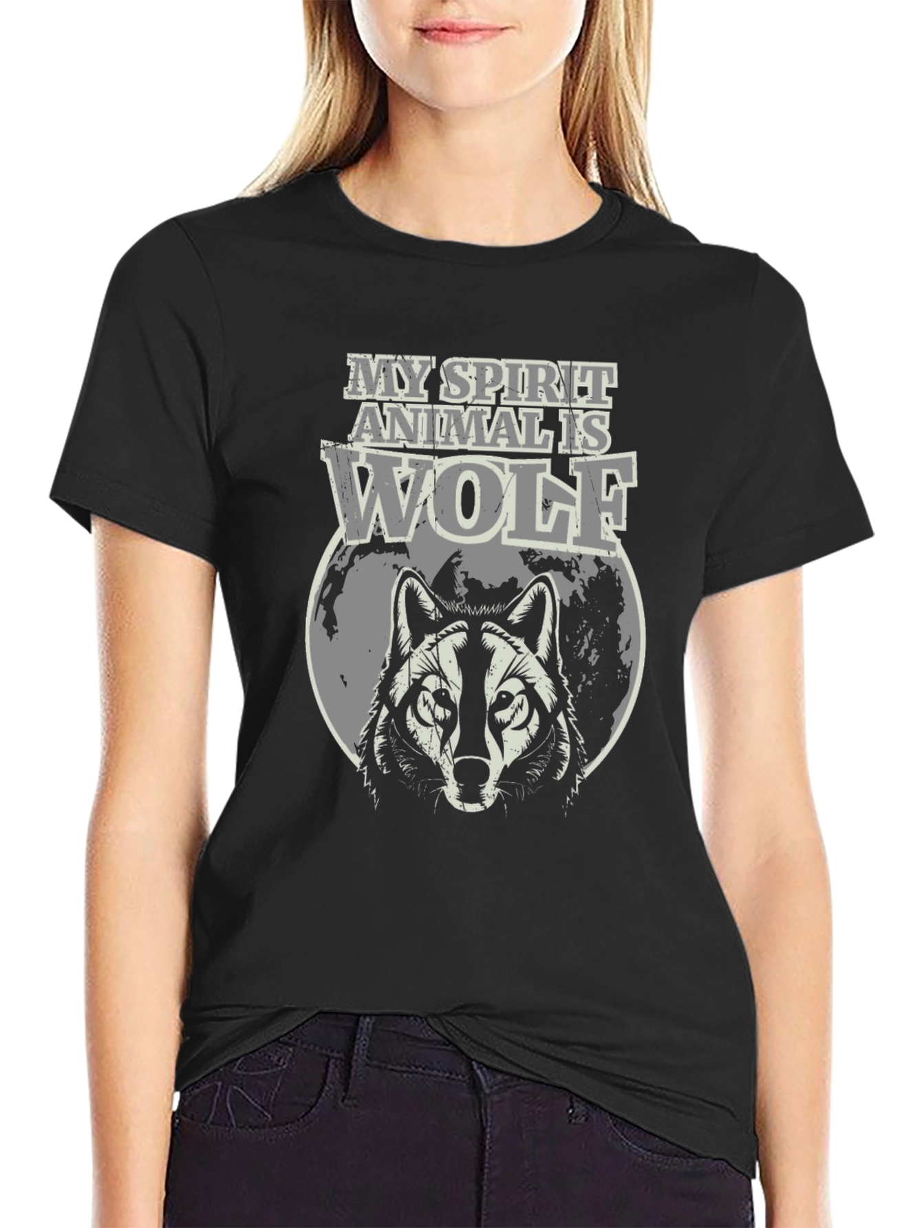 Wolf Spirit Animal Graphic T-Shirt