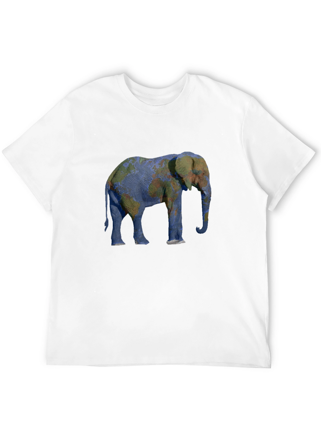 Elephant World Map Graphic Tee