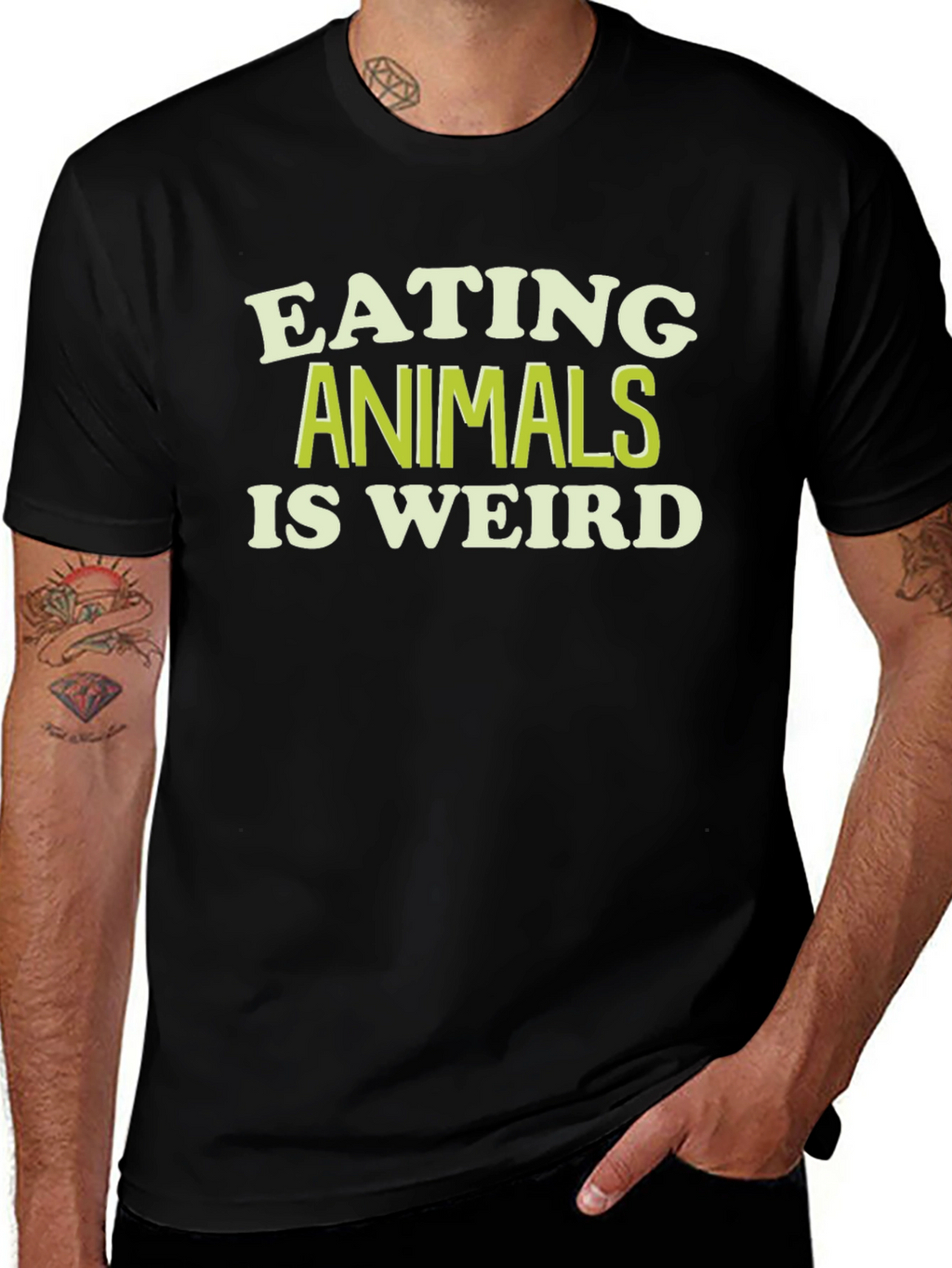 Eating Animals Is Weird Graphic Tee - Vegan T-Shirt