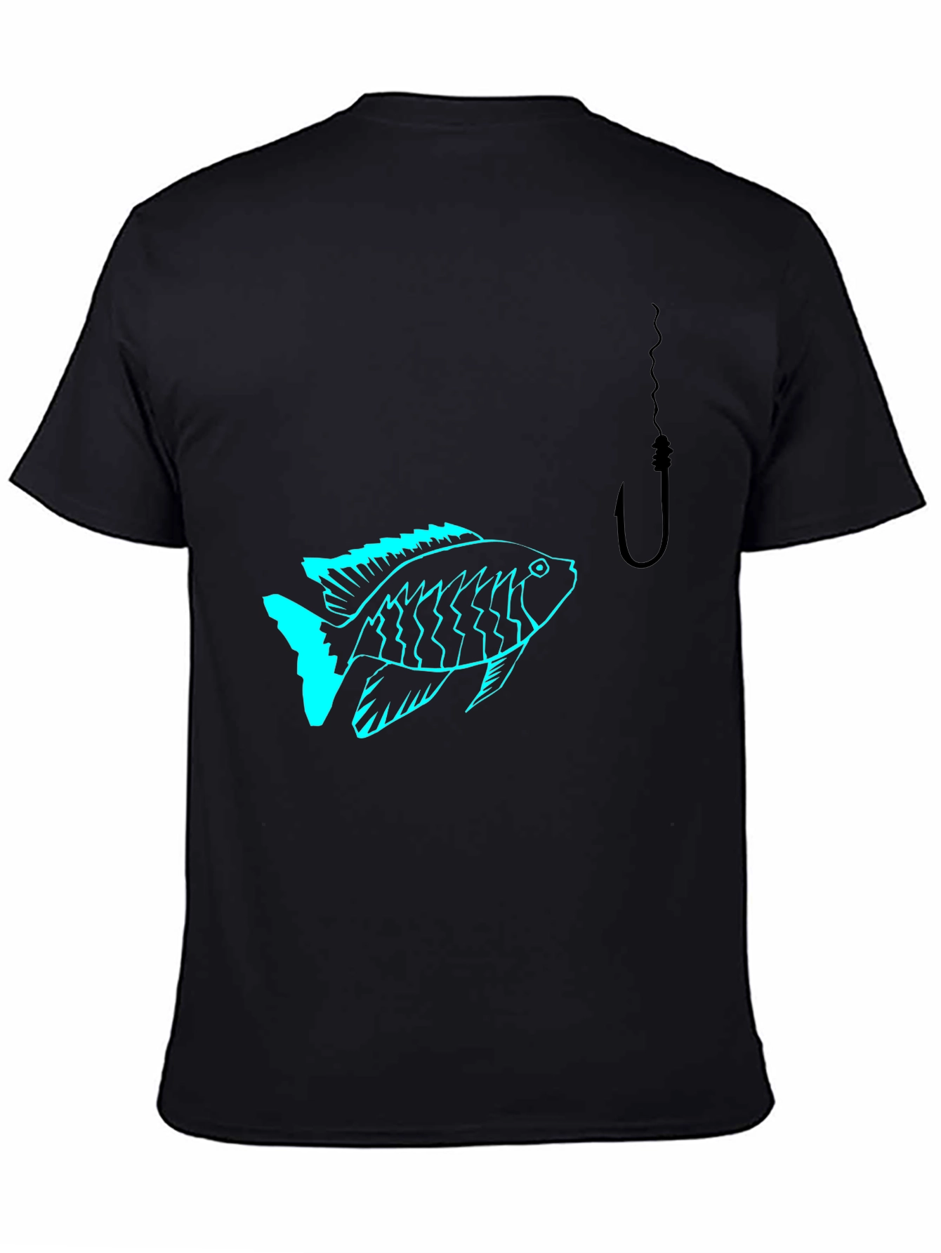 Fish Hook Black T-Shirt