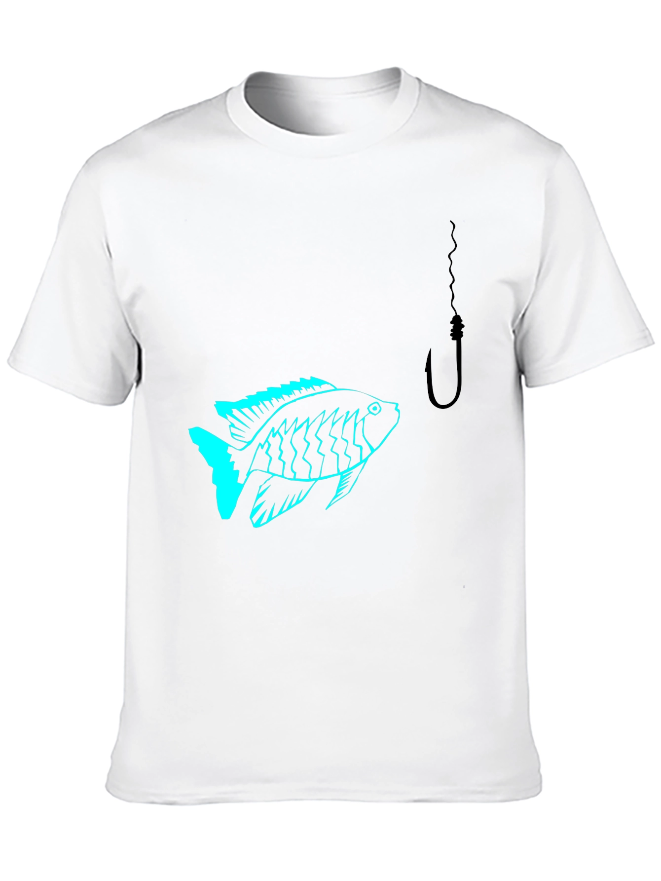 Fish Hook Black T-Shirt