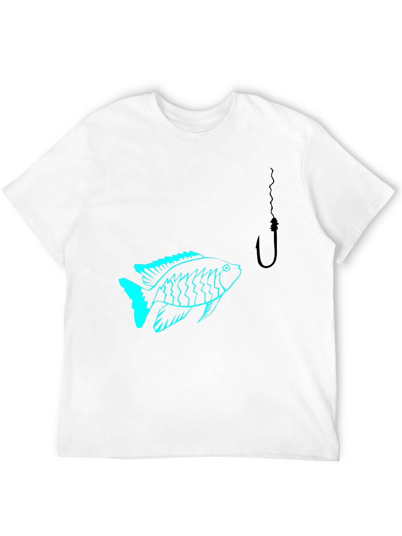 Fish Hook Black T-Shirt
