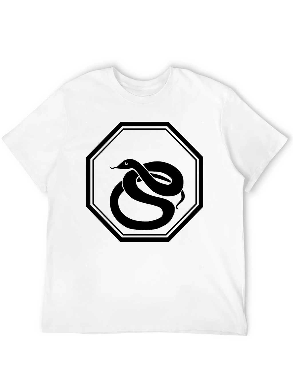 Mens Black Snake Emblem Graphic Tee