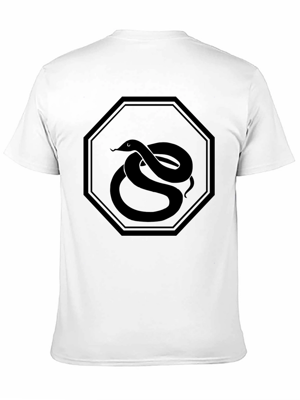 Mens Black Snake Emblem Graphic Tee