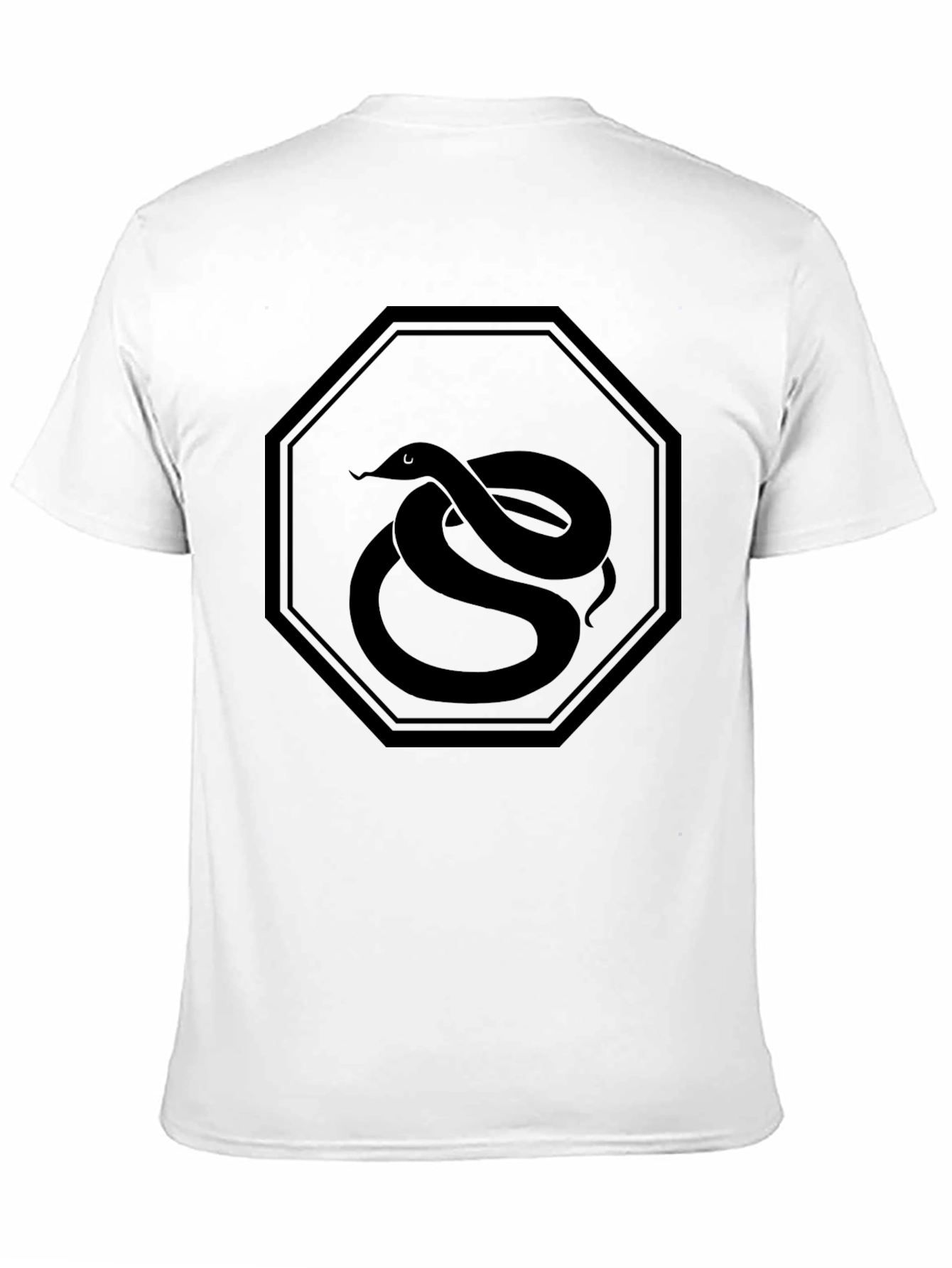 Mens Black Snake Emblem Graphic Tee