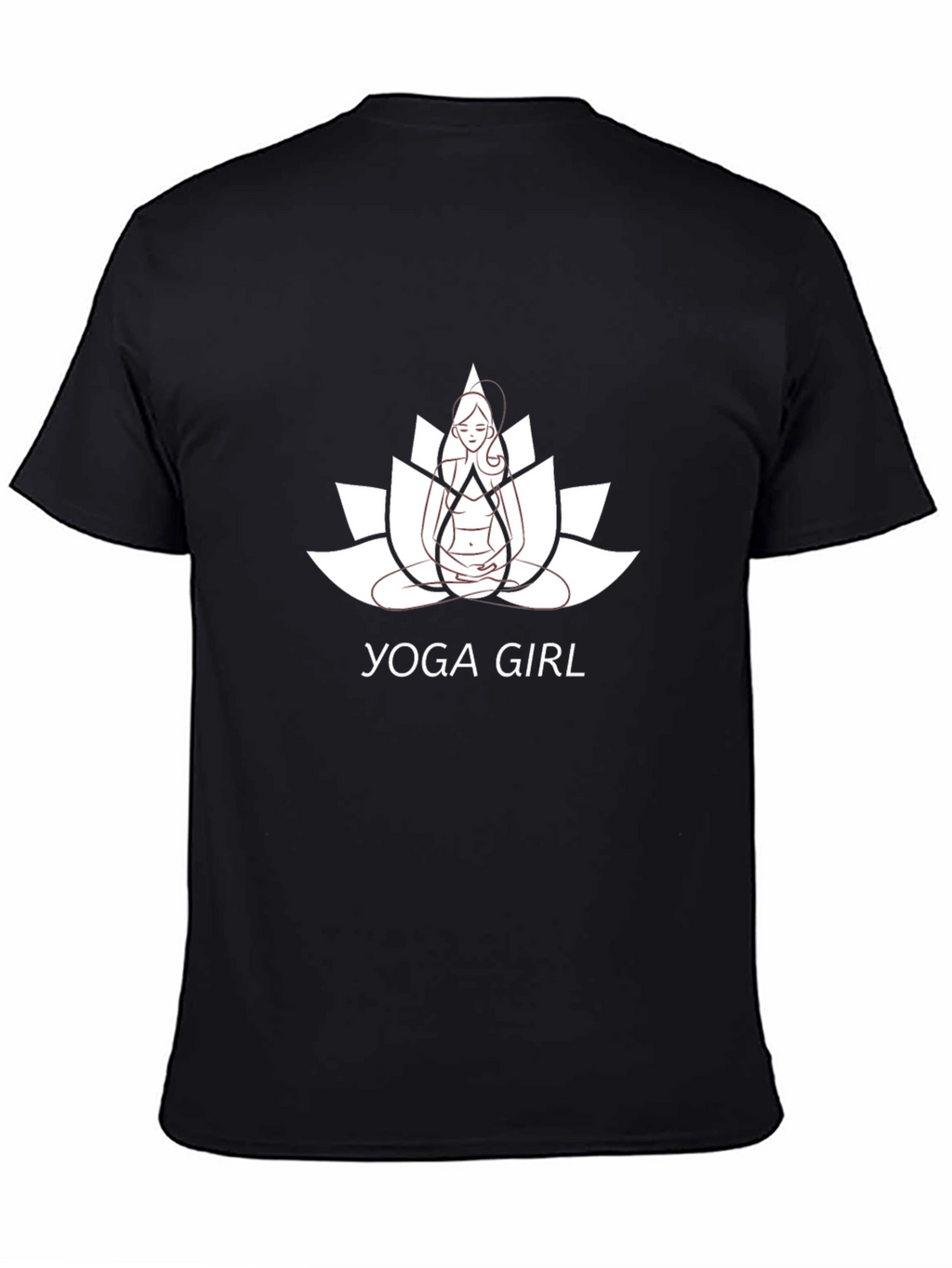 Yoga Girl Lotus Flower Graphic Tee - Black