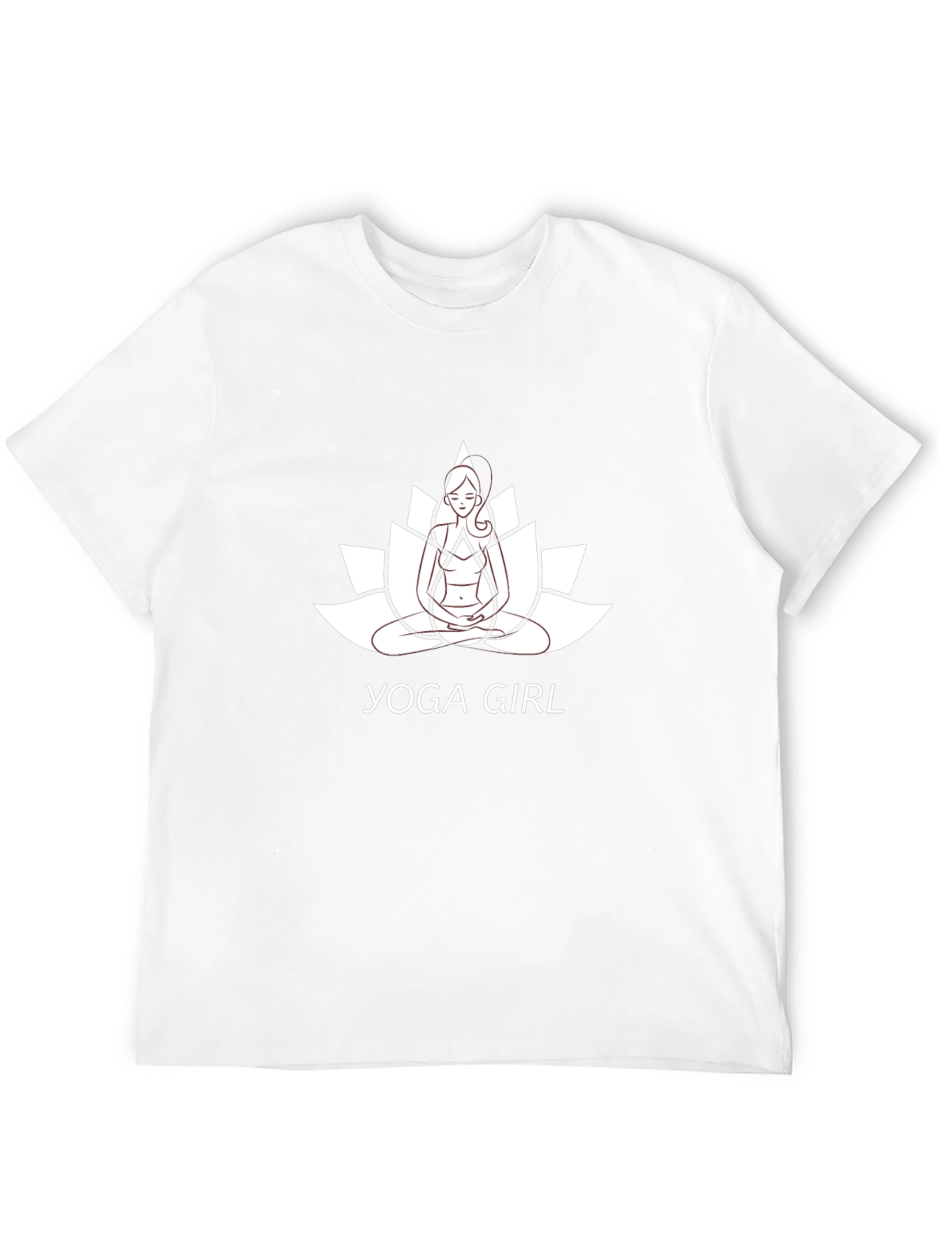 Yoga Girl Lotus Flower Graphic Tee - Black