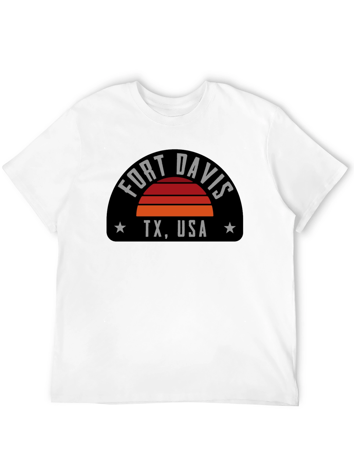 Fort Davis TX USA T-Shirt - Retro Sunset Graphic Tee
