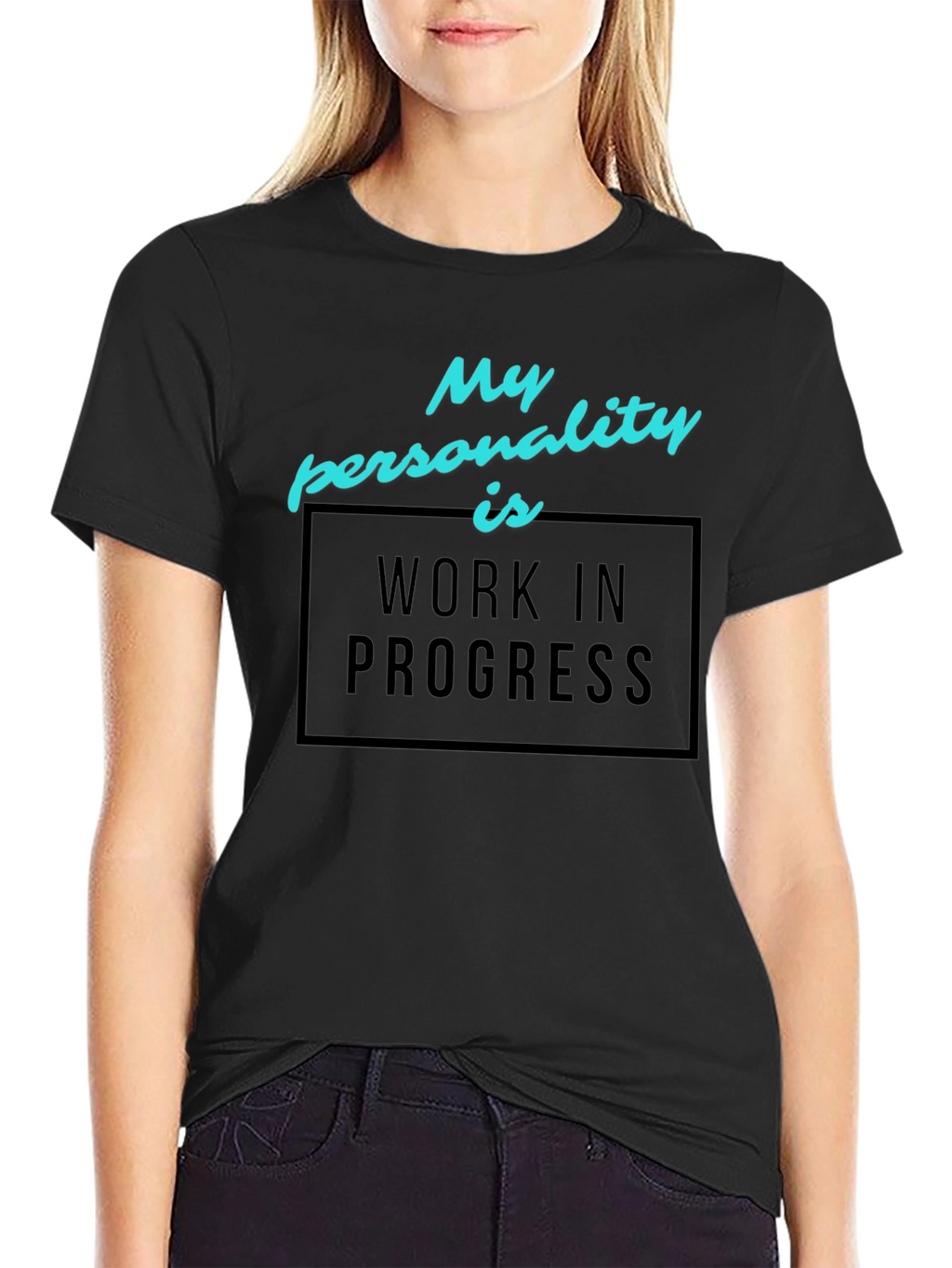 Work in Progress Graphic Tee - Black Cotton