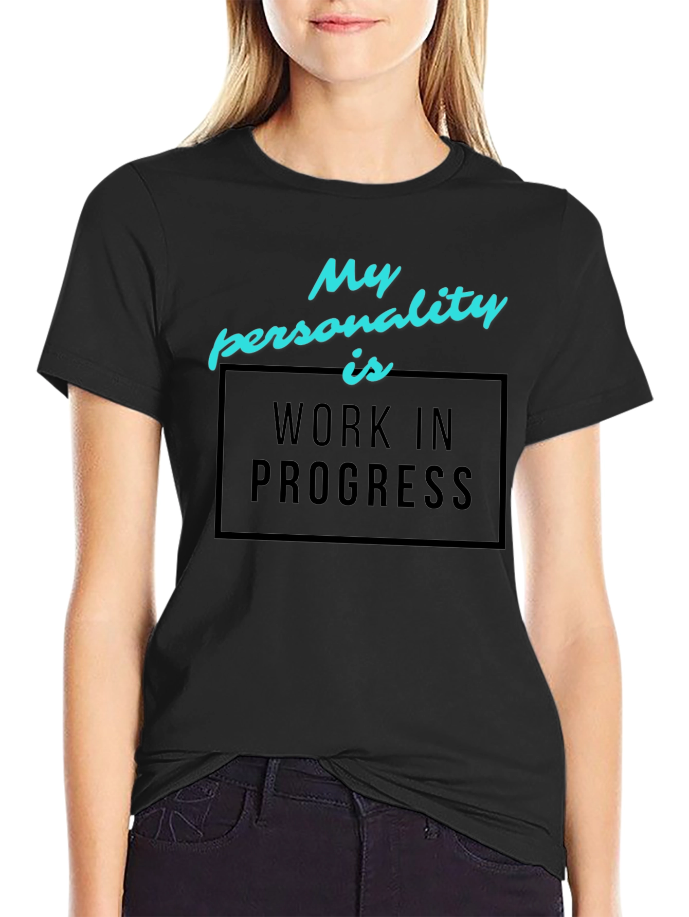 Work in Progress Graphic Tee - Black Cotton