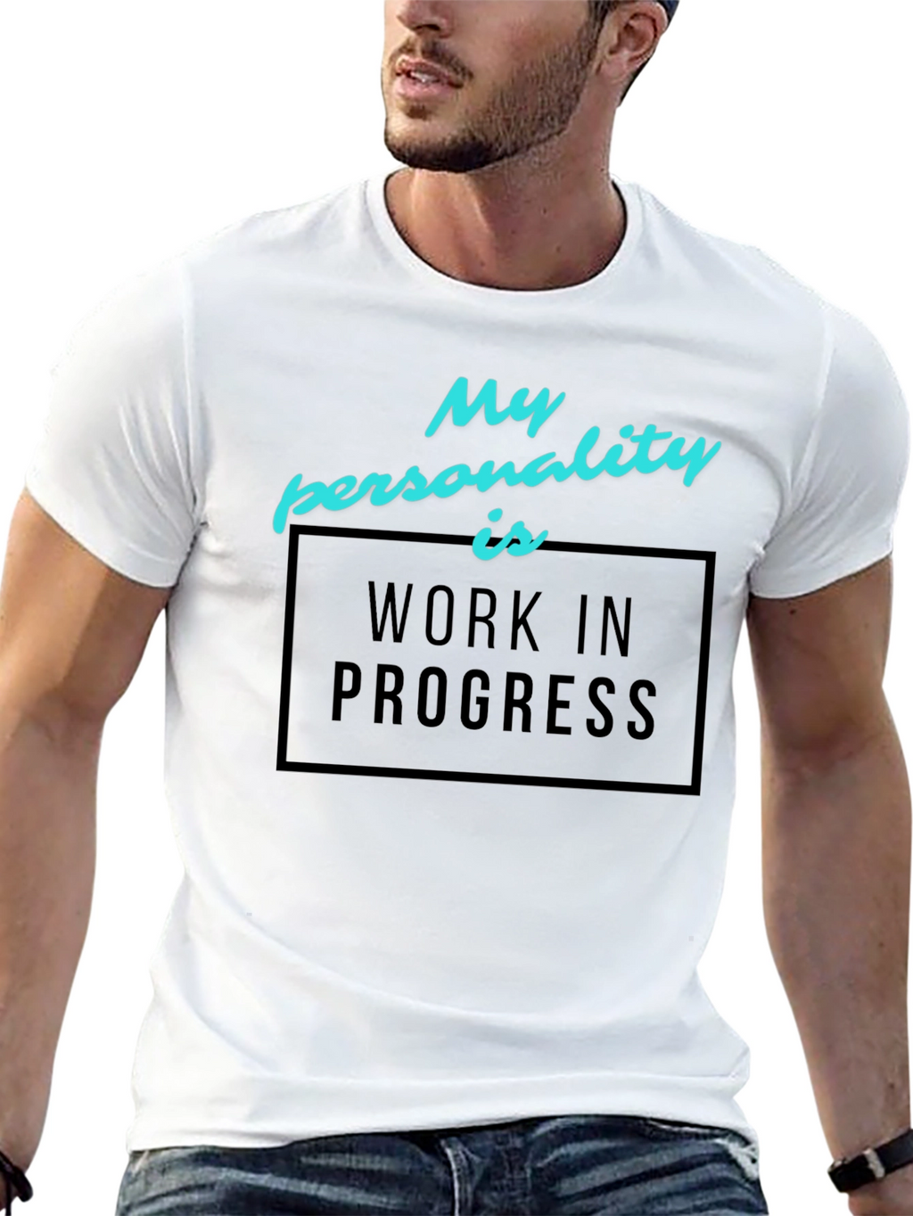 Work in Progress Graphic Tee - Black Cotton
