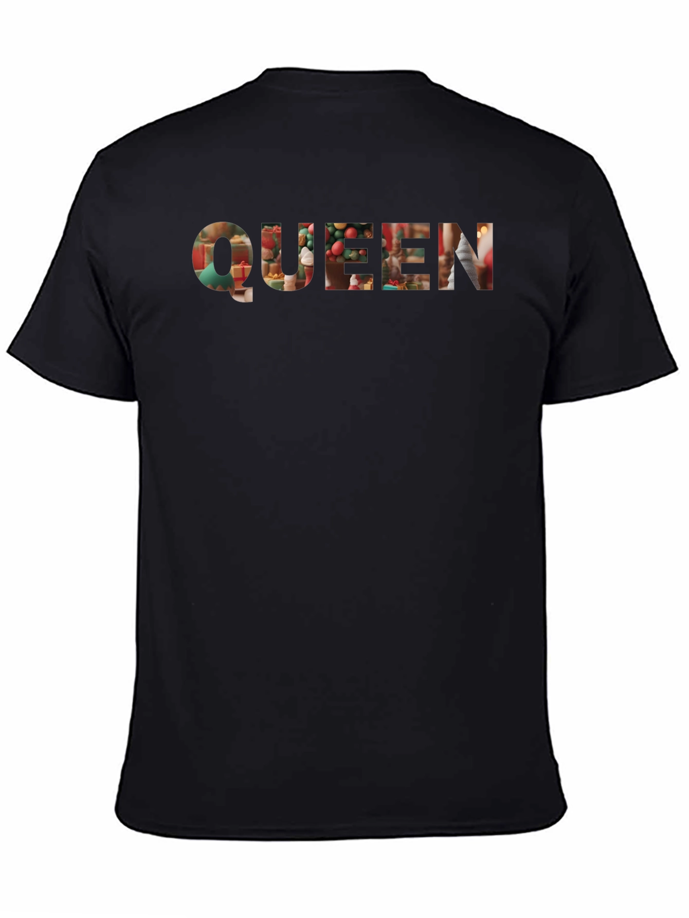 Queen Holiday T-Shirt - Black Crew Neck