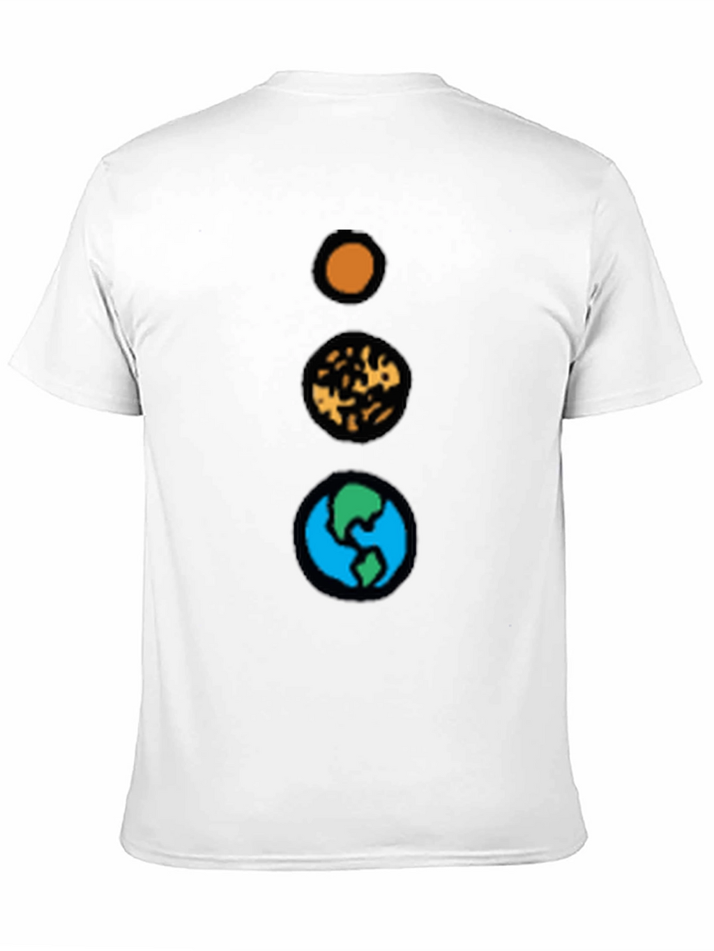 Planetary Alignment Graphic T-Shirt - Black Cotton Tee