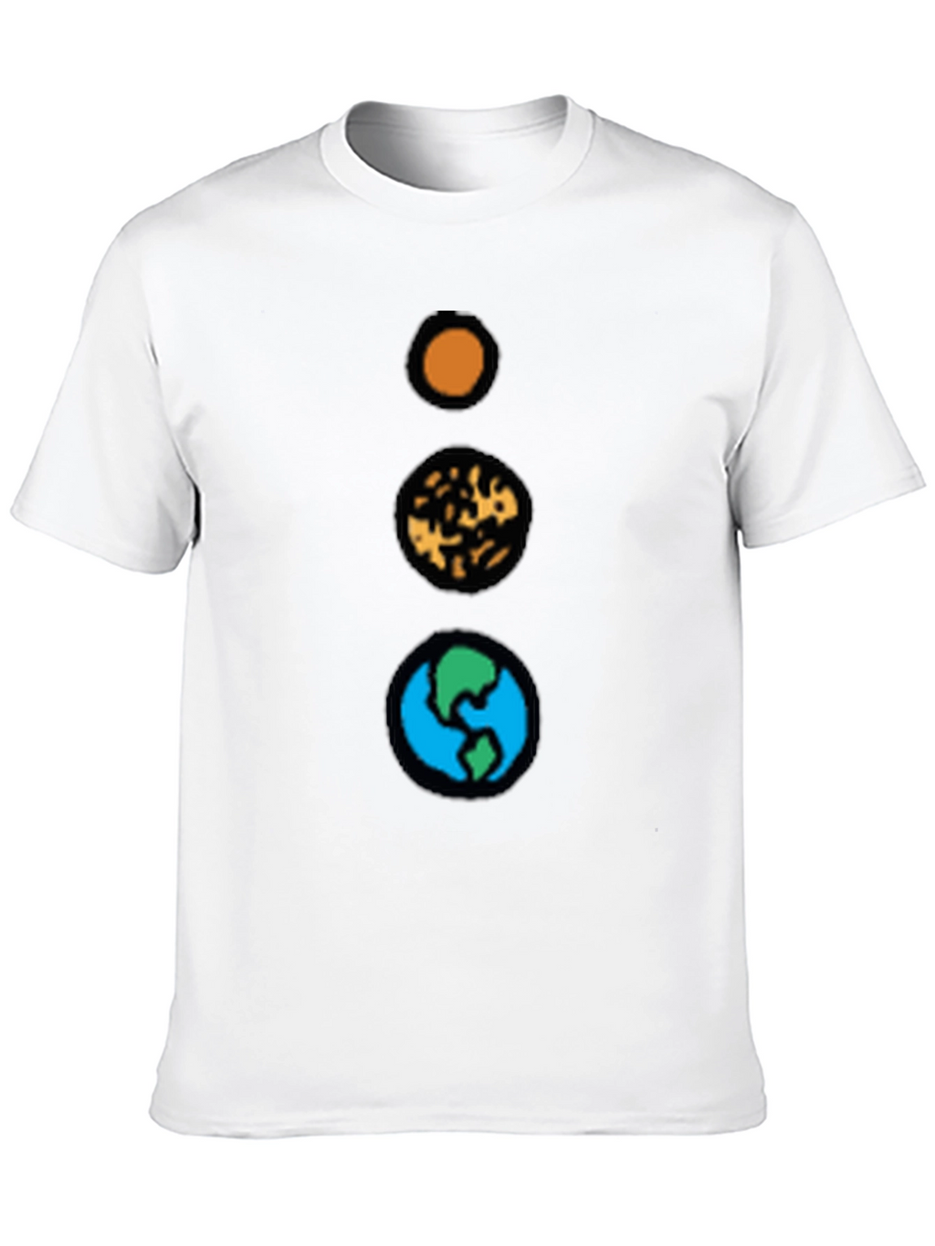 Planetary Alignment Graphic T-Shirt - Black Cotton Tee