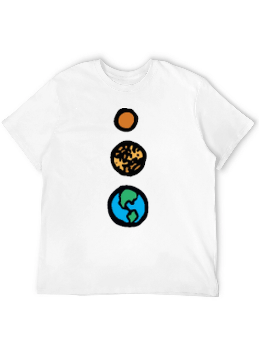 Planetary Alignment Graphic T-Shirt - Black Cotton Tee