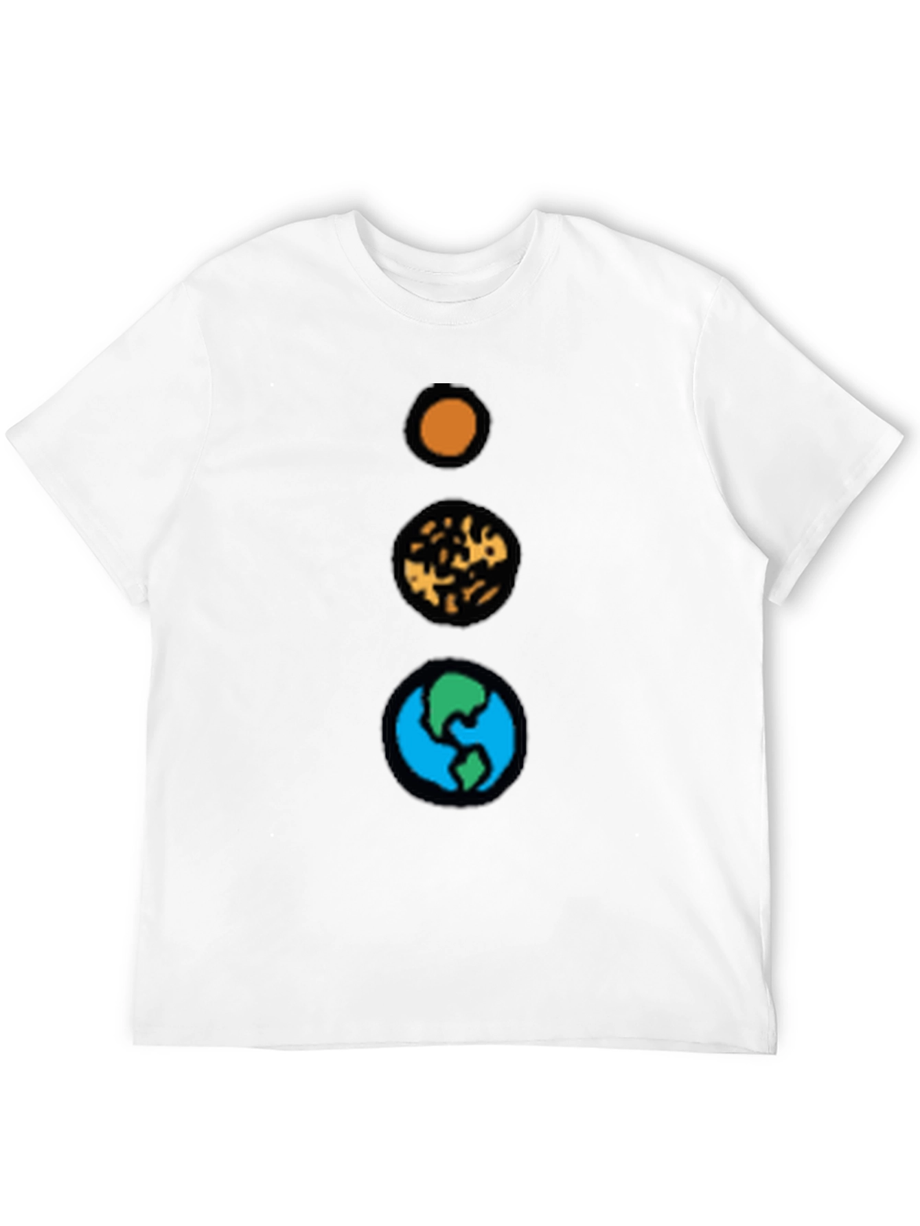 Planetary Alignment Graphic T-Shirt - Black Cotton Tee