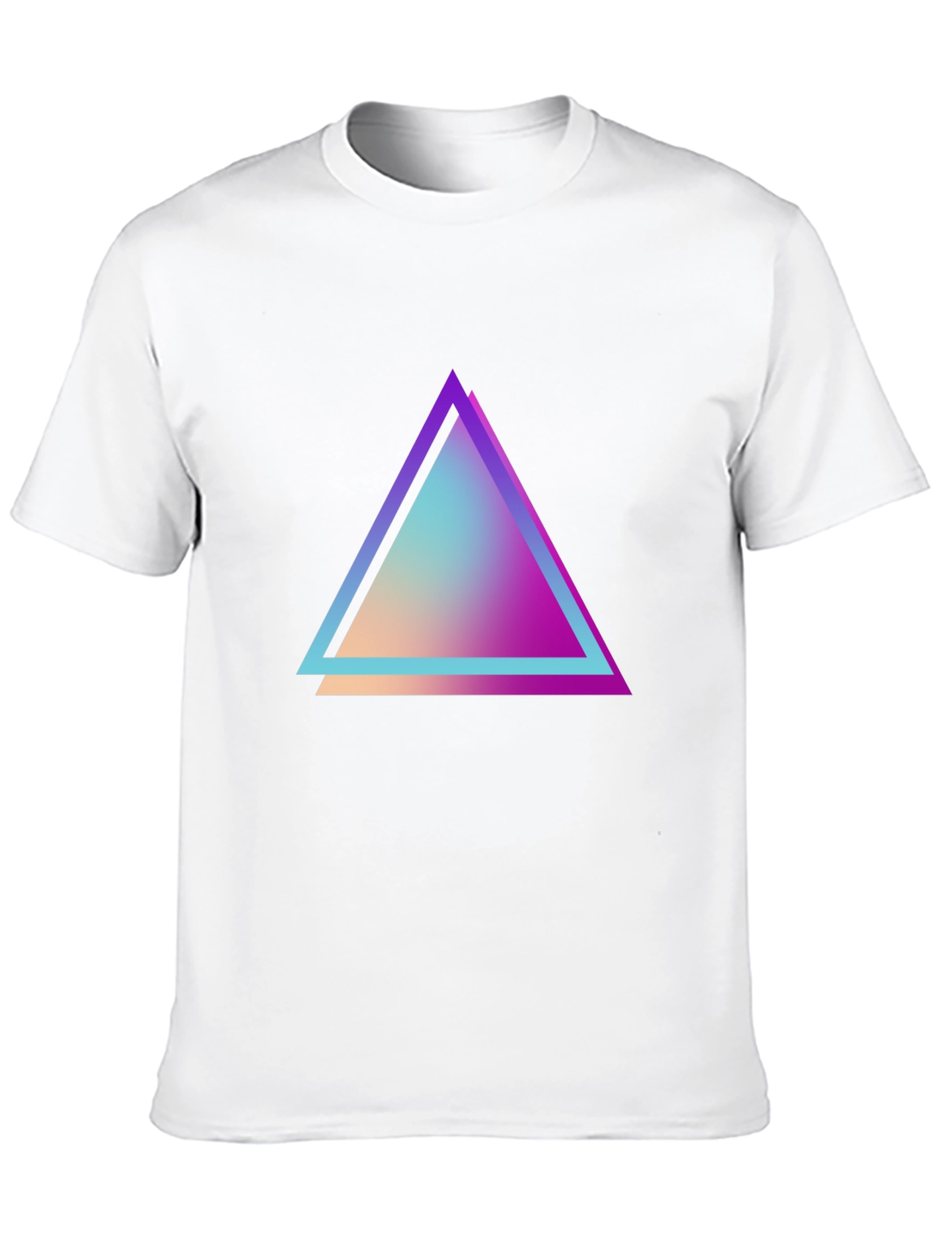 Retro Triangle Graphic Tee - Black