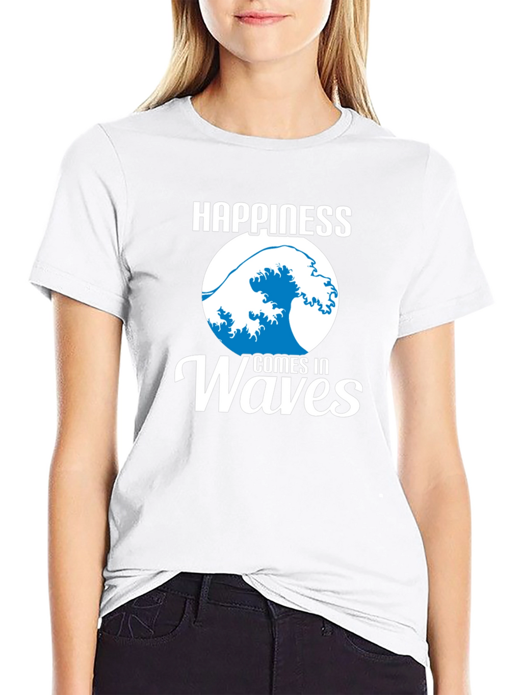 Happiness Comes in Waves Graphic T-Shirt