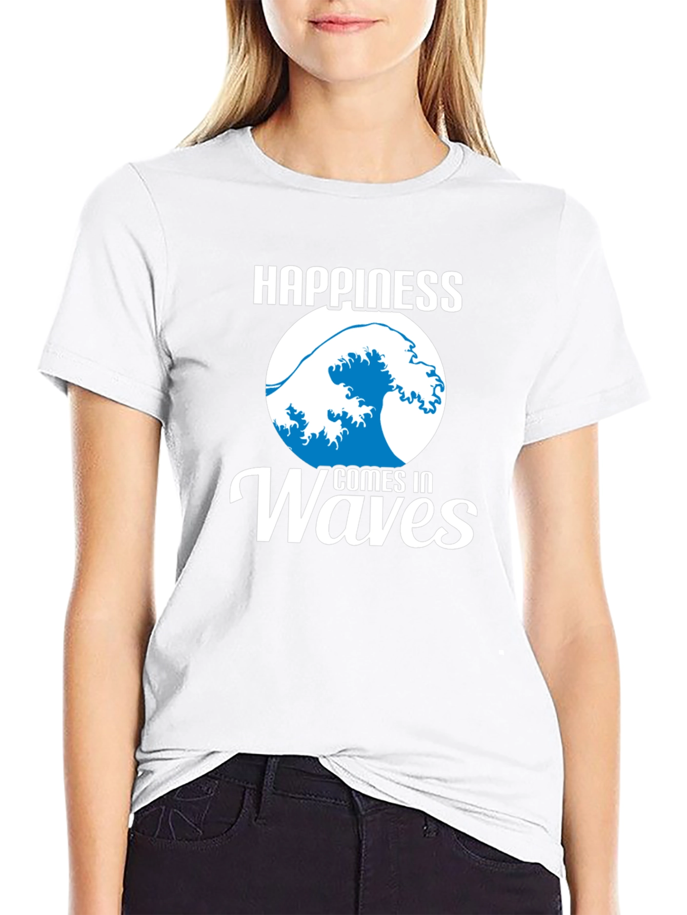 Happiness Comes in Waves Graphic T-Shirt