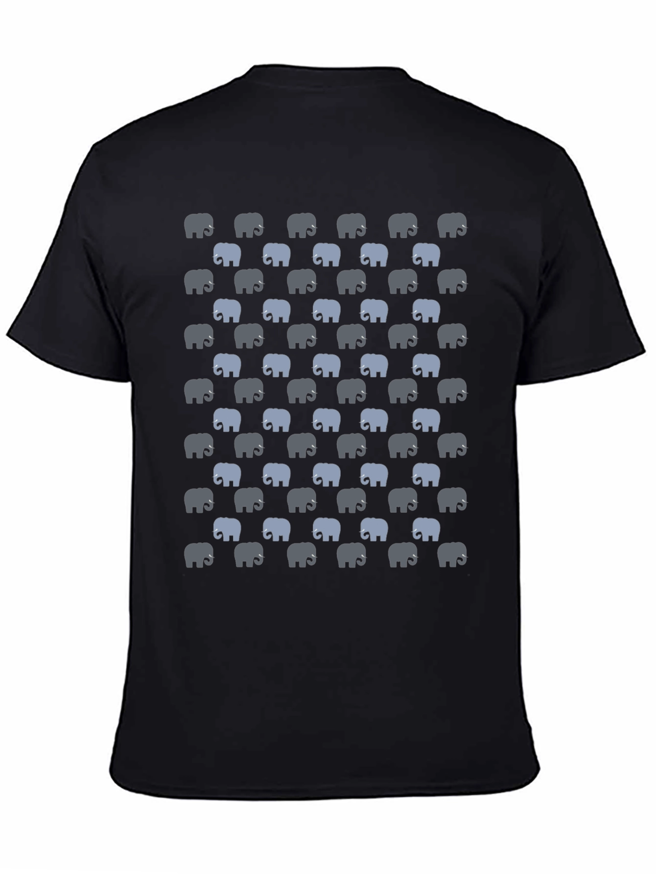 Elephant Print T-Shirt - Black