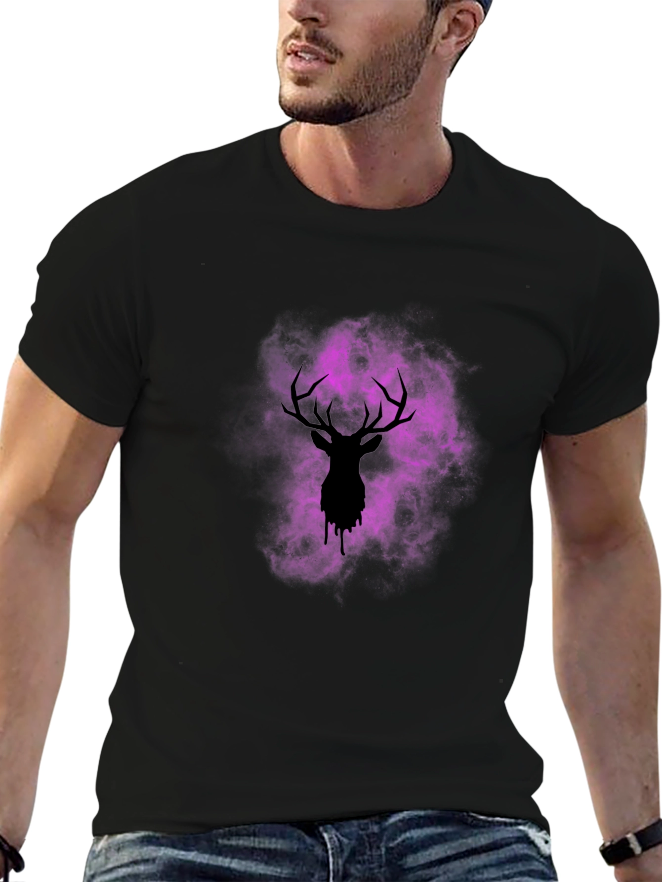 Black Deer Silhouette T-Shirt