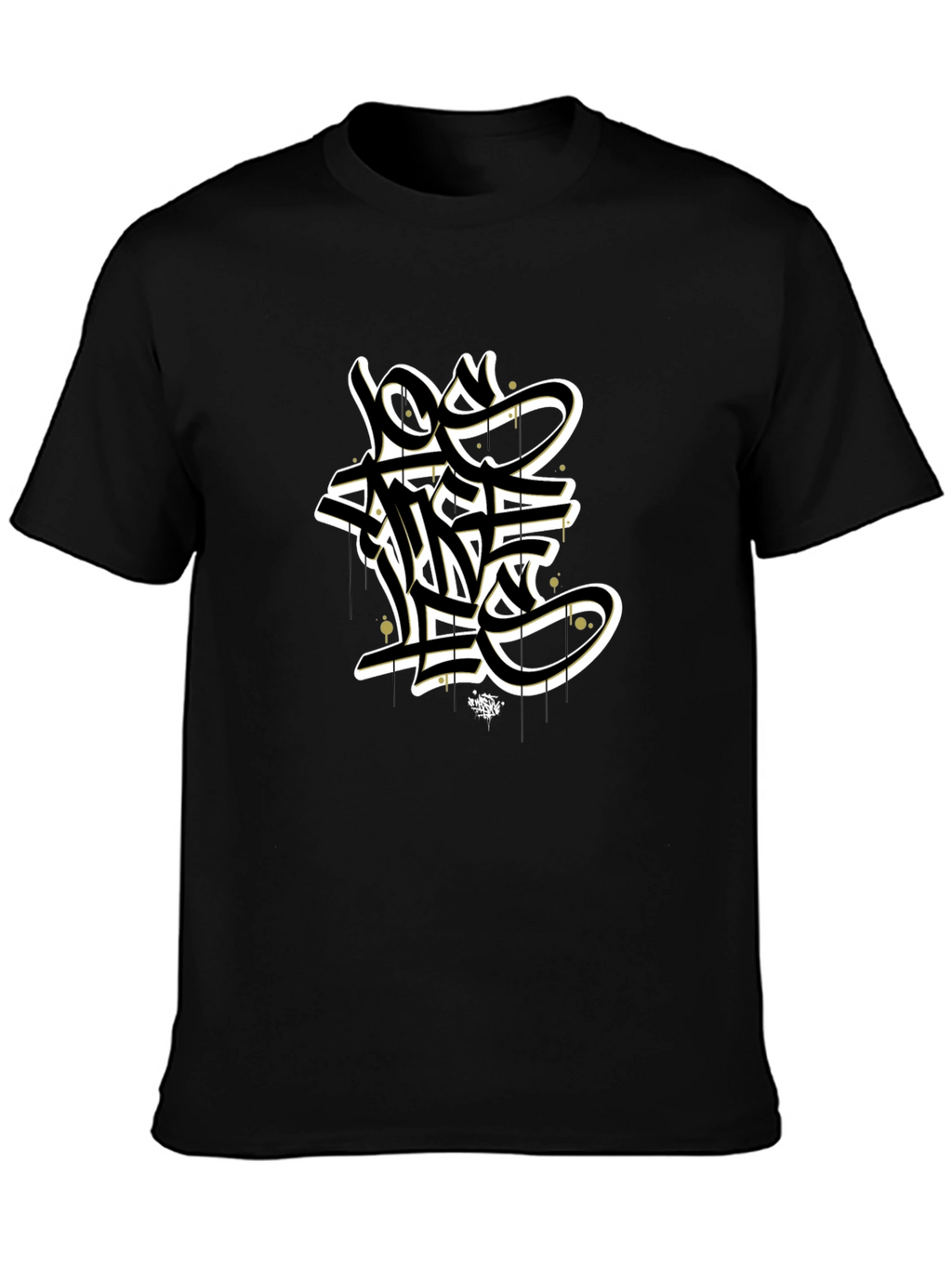 Graffiti Style Black Graphic T-Shirt
