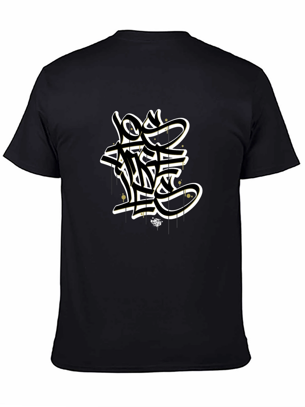 Graffiti Style Black Graphic T-Shirt